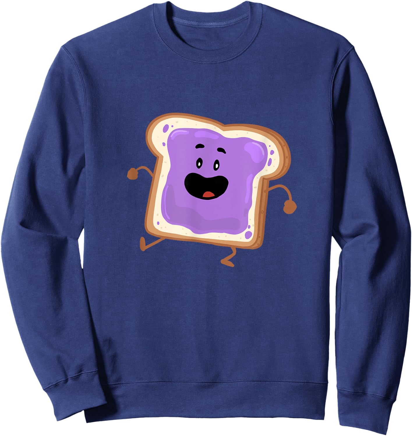 Miftees Besties Dancing Jelly Peanut Butter and Jelly Sweatshirt - Sweatshirt | Navy