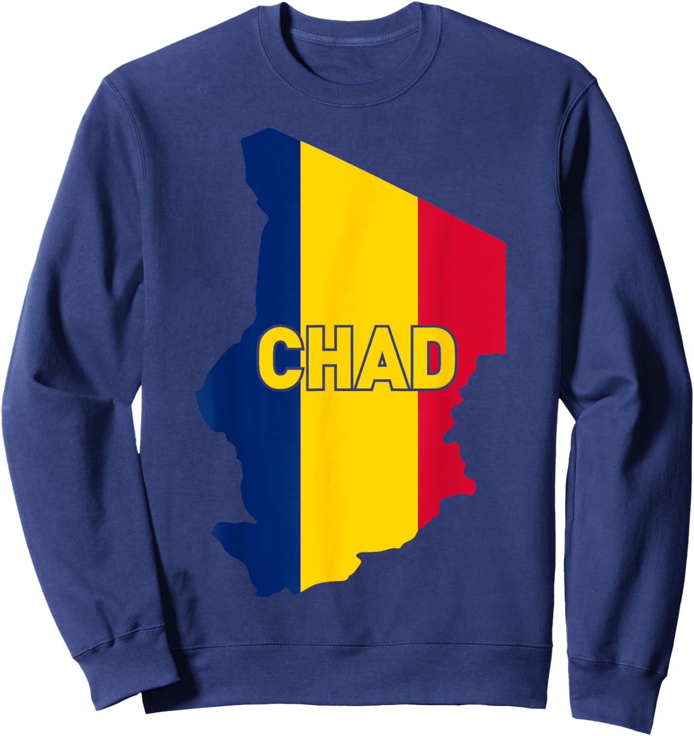 Proud Family and Patriotic Flag of Country Chad Kids Men Sweatshirt - Sweatshirt | Navy