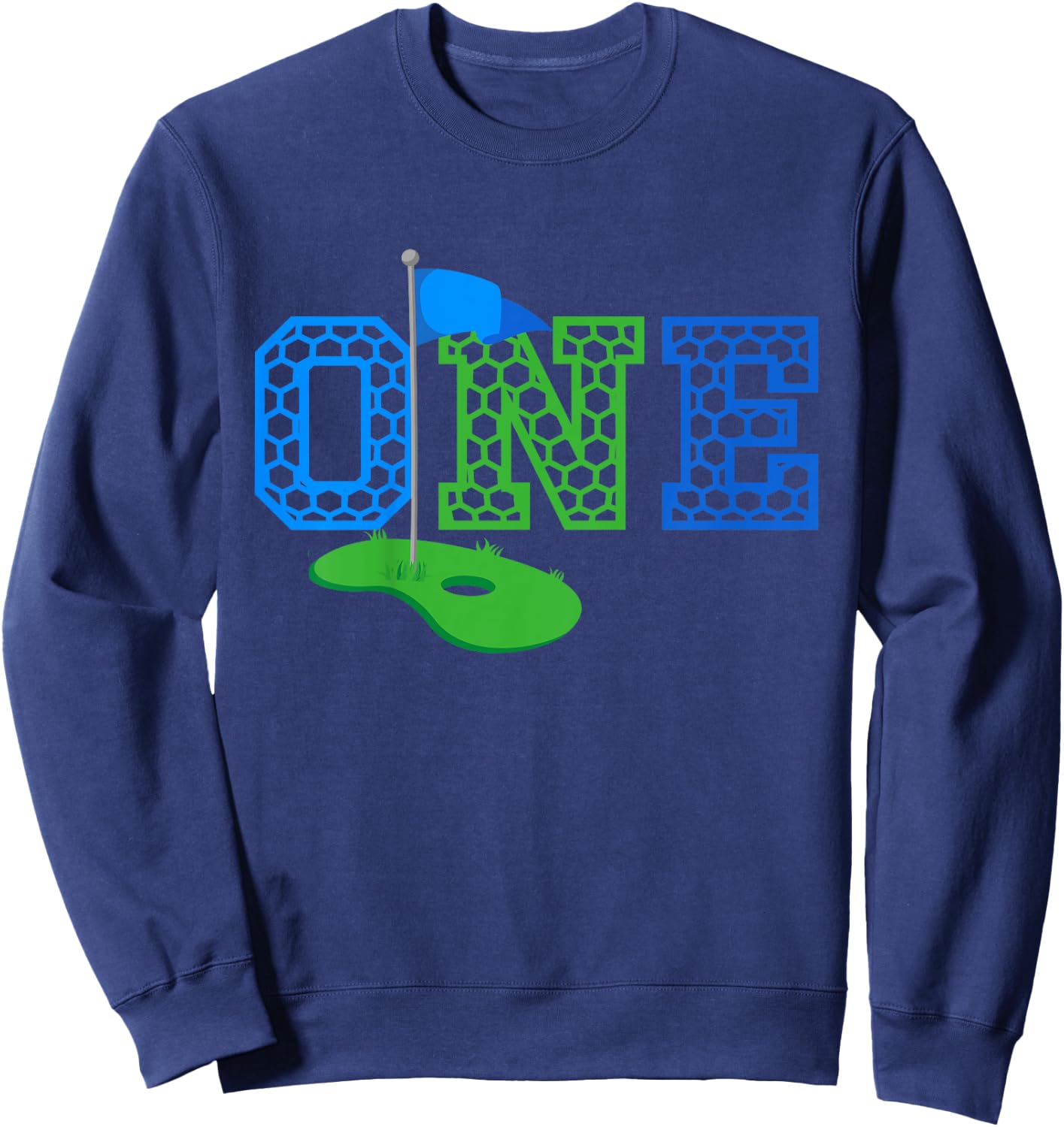 1st Birthday Golfer 1 Year old Golf Boy Girl Birthday Sweatshirt - Sweatshirt | Navy