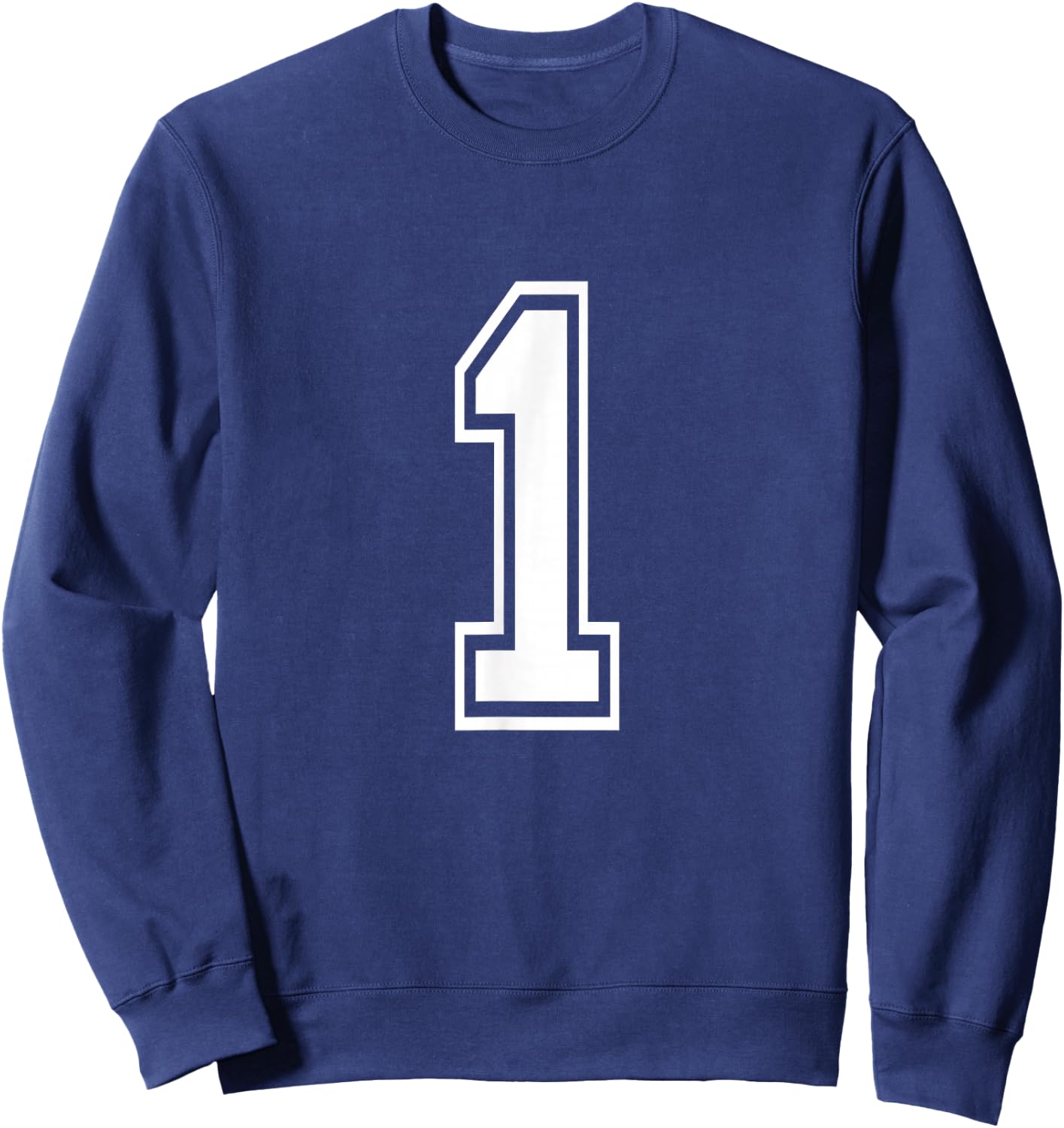 Number 1 Varsity Sports Team Jersey 1st Birthday 1 Year Sweatshirt - Sweatshirt | Navy