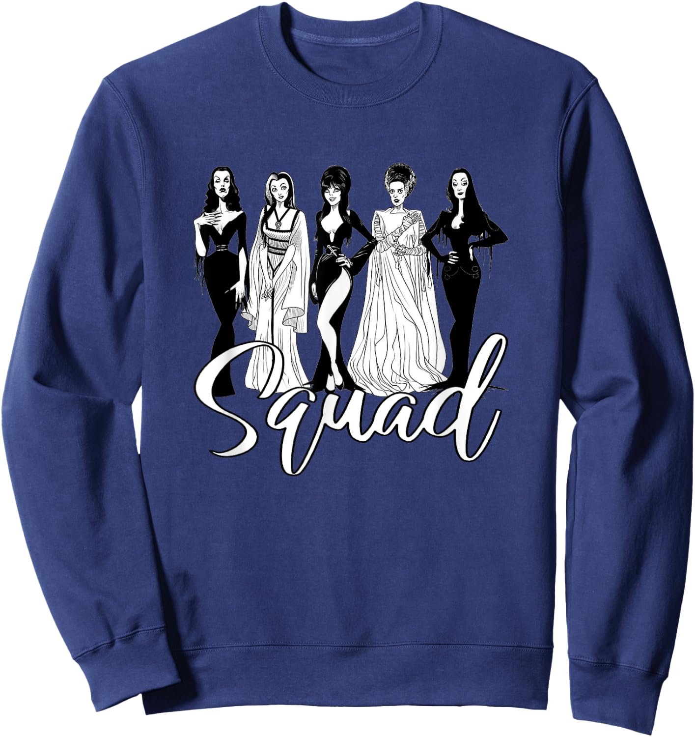 Goth Squad Halloween Ghoul Gang Goth Queen Horror Movies Sweatshirt - Sweatshirt | Navy