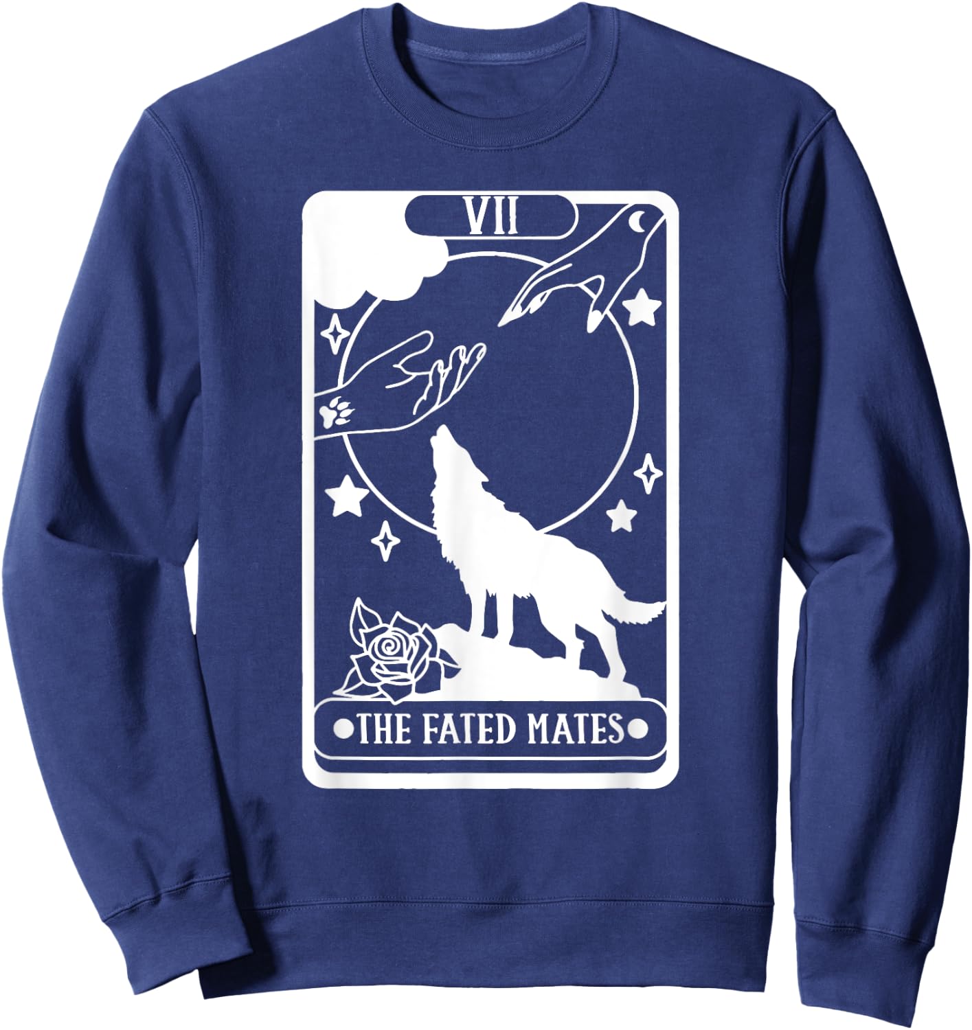 The Fated Mates Tarot Card, Funny Book Lover Sweatshirt - Sweatshirt | Navy