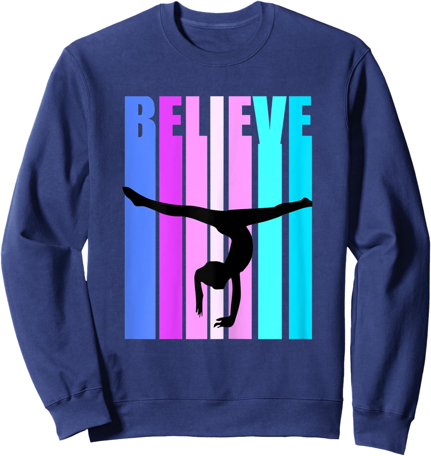 Girls Gymnastics Motivational Inspiring Handstand Queen Sweatshirt - Sweatshirt | Navy