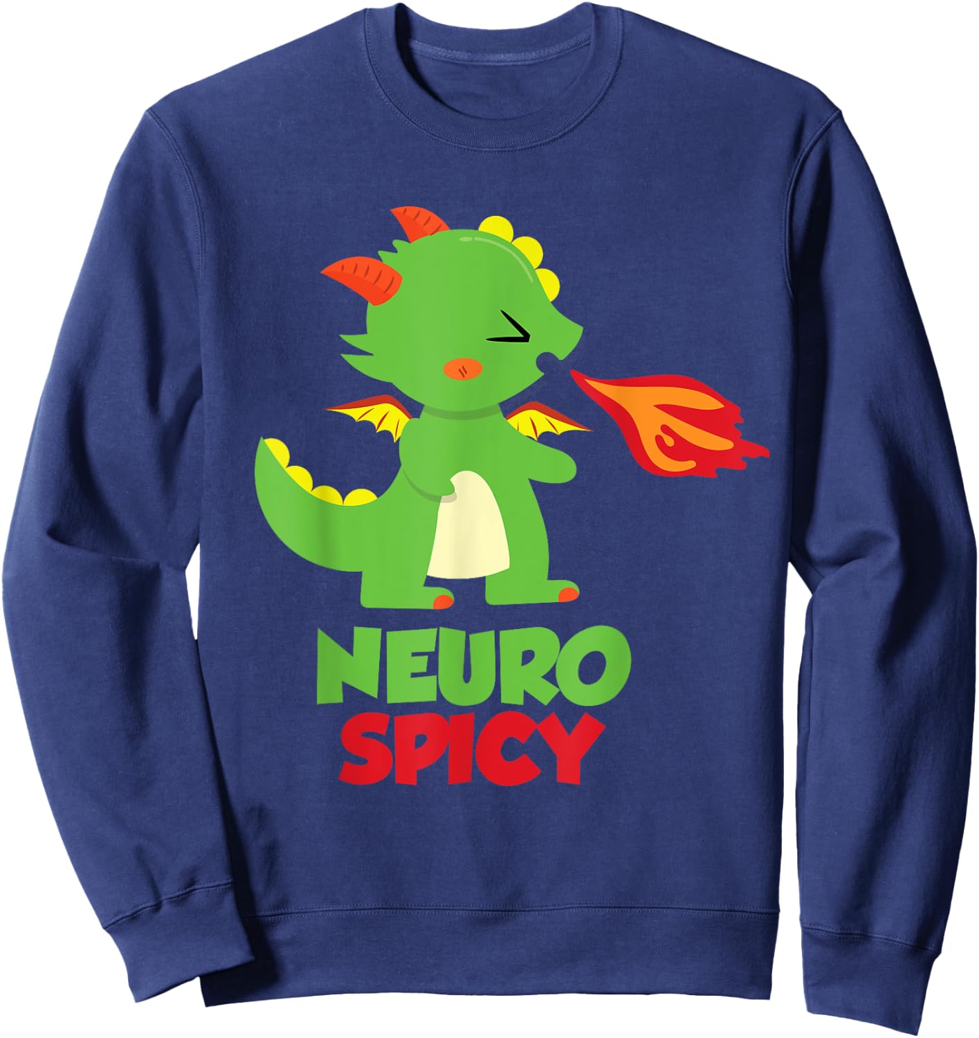 Neurospicy Dragon Sweatshirt - Sweatshirt | Navy