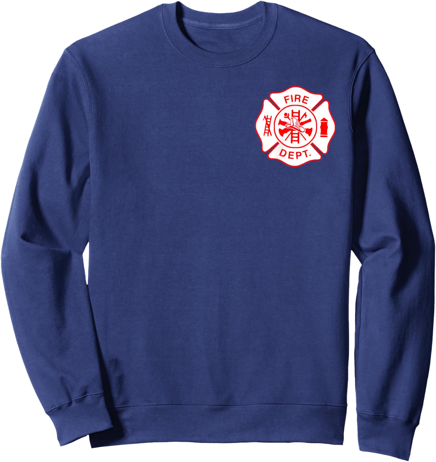 Fire Department Logo Uniform Fireman Symbol Firefighter Gear Sweatshirt - Sweatshirt | Navy