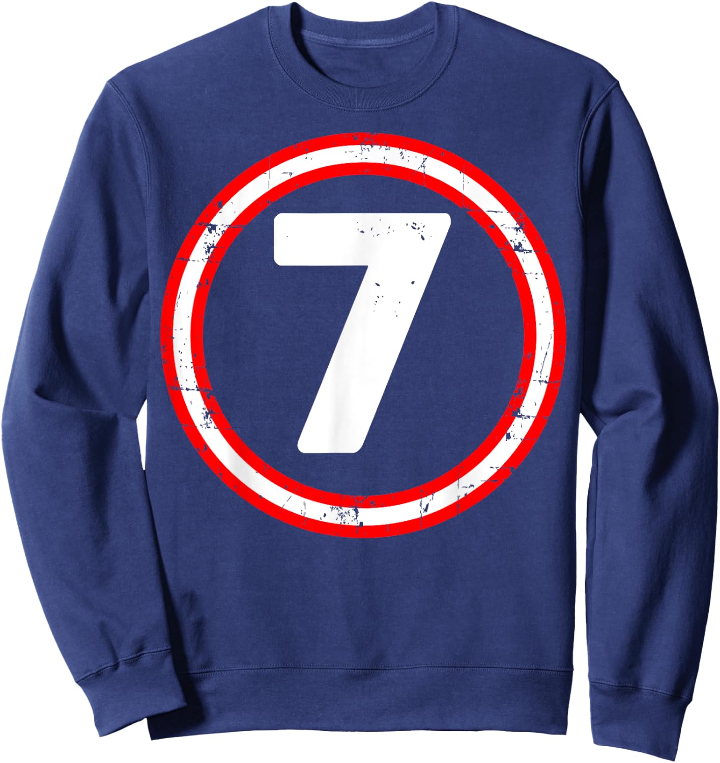 7th Birthday of Boy or Girl, 7 Years Old, Seven Sweatshirt - Sweatshirt | Navy
