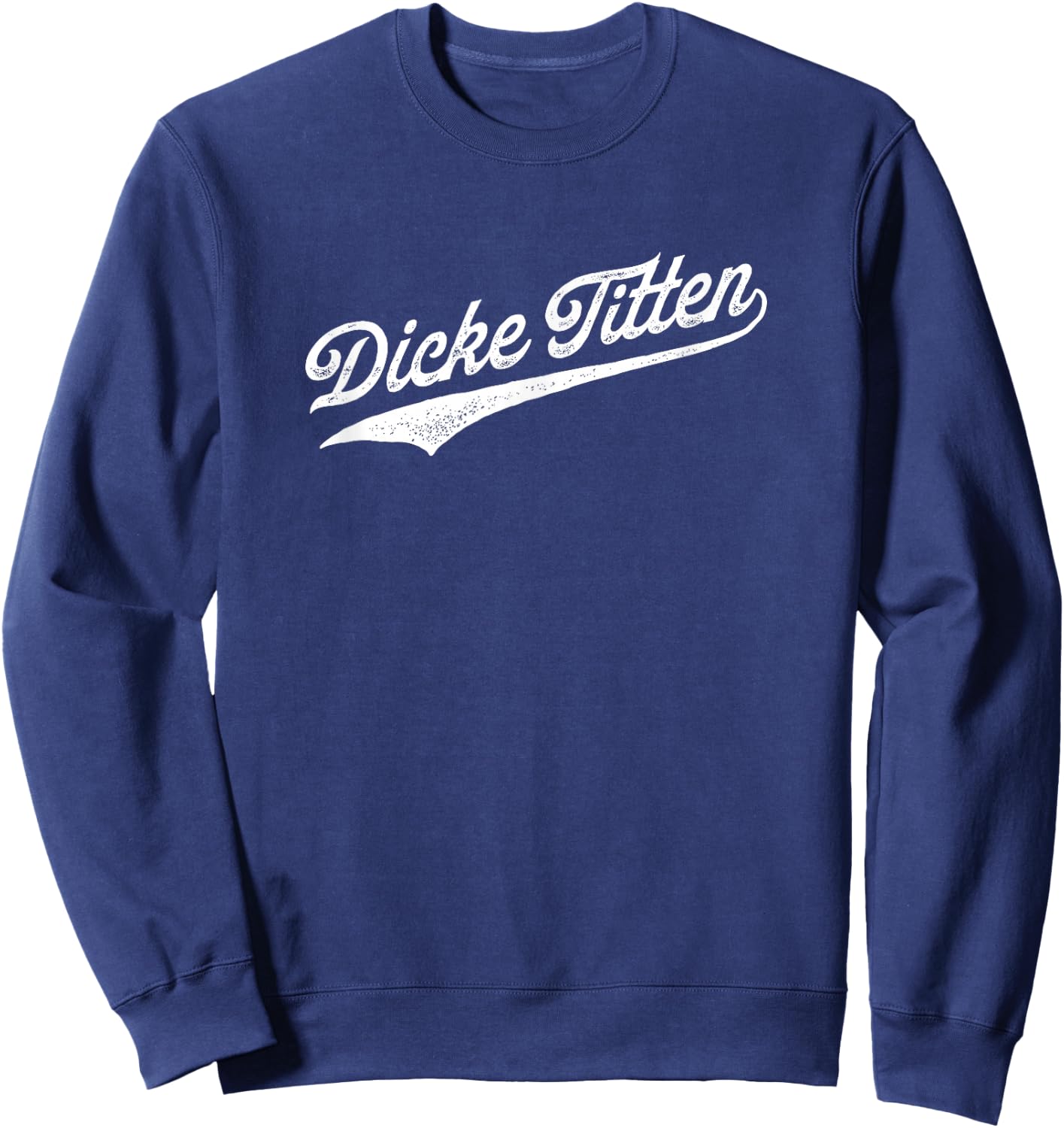 Malle Bulle Party Dickie Titen Black Modern Classic Letter Print Short Sleeve Adults Casual Golf Sweatshirt - Sweatshirt | Navy