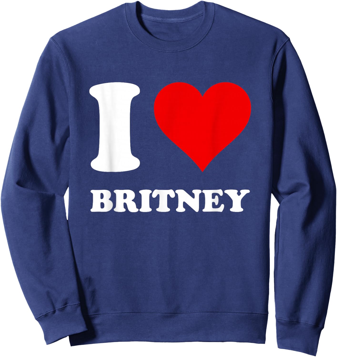 Red Heart I Love Britney Sweatshirt - Sweatshirt | Navy