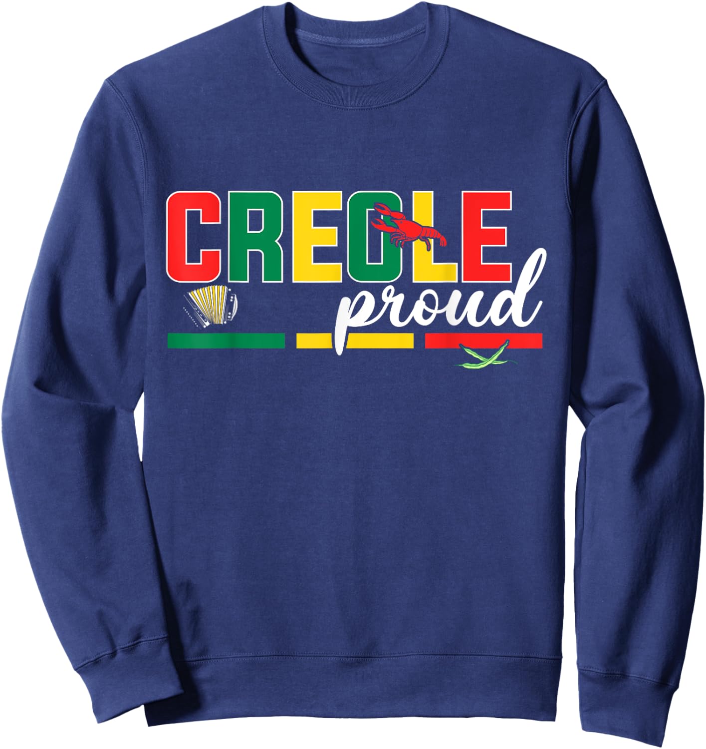 Zydeco Creole Proud of Zydeco Music Festivals Trail Rides Sweatshirt - Sweatshirt | Navy