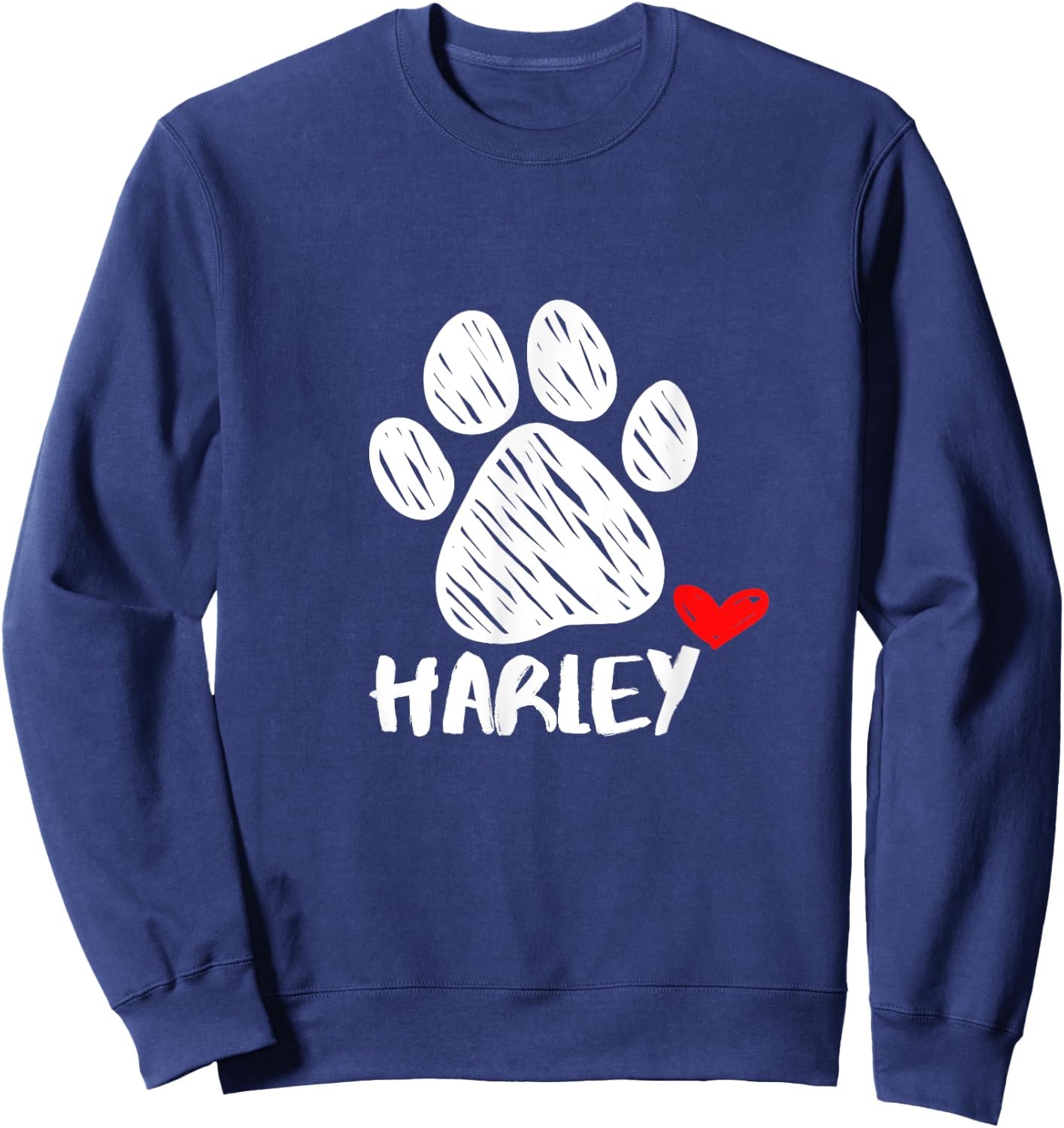 Harley Puppy Love Doggy Parent Harley Pet Dog name Paw Men Women Girls Kids Sweatshirt - Sweatshirt | Navy
