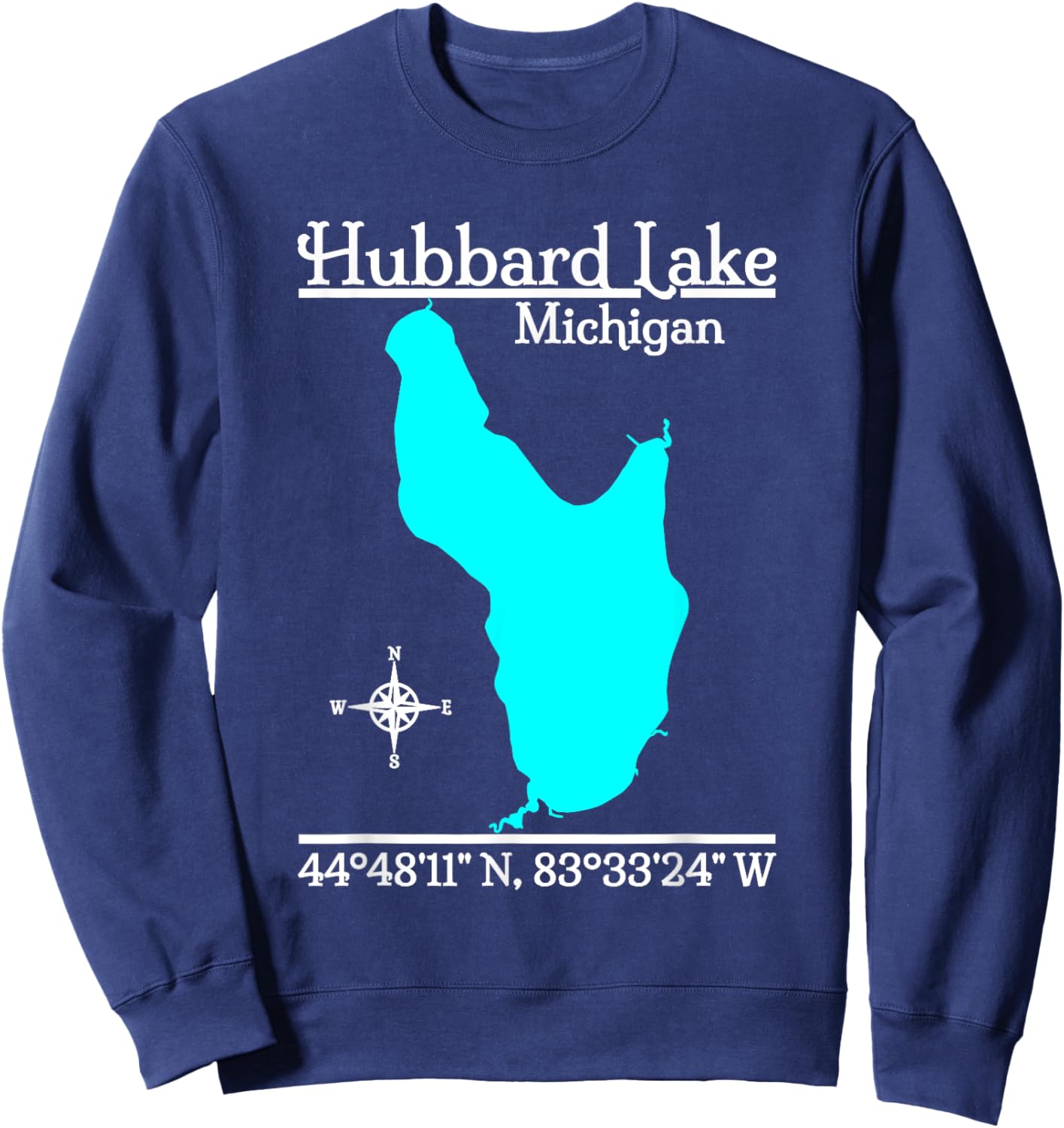 Hubbard Lake, Michigan Sweatshirt - Sweatshirt | Navy