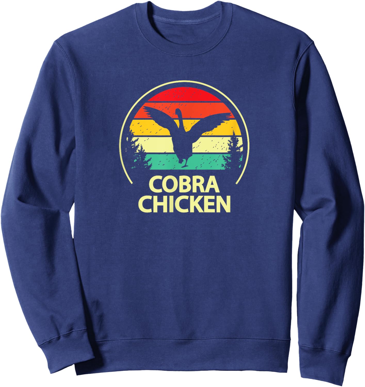 Funny Retro Vintage Cobra Chicken Goose Lover Sweatshirt - Sweatshirt | Navy
