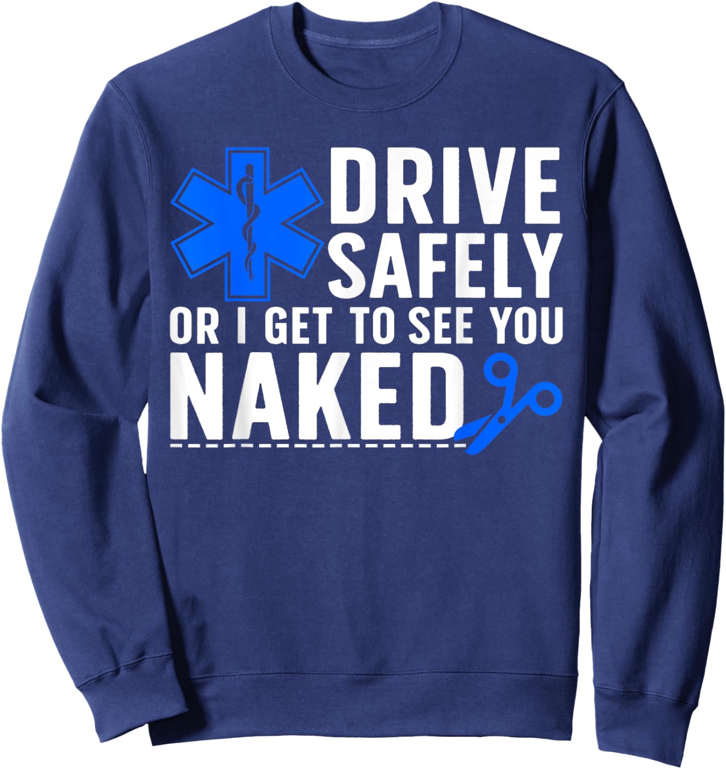 Cool EMT Women Medical Assistant Paramedic EMS Medic Sweatshirt - Sweatshirt | Navy