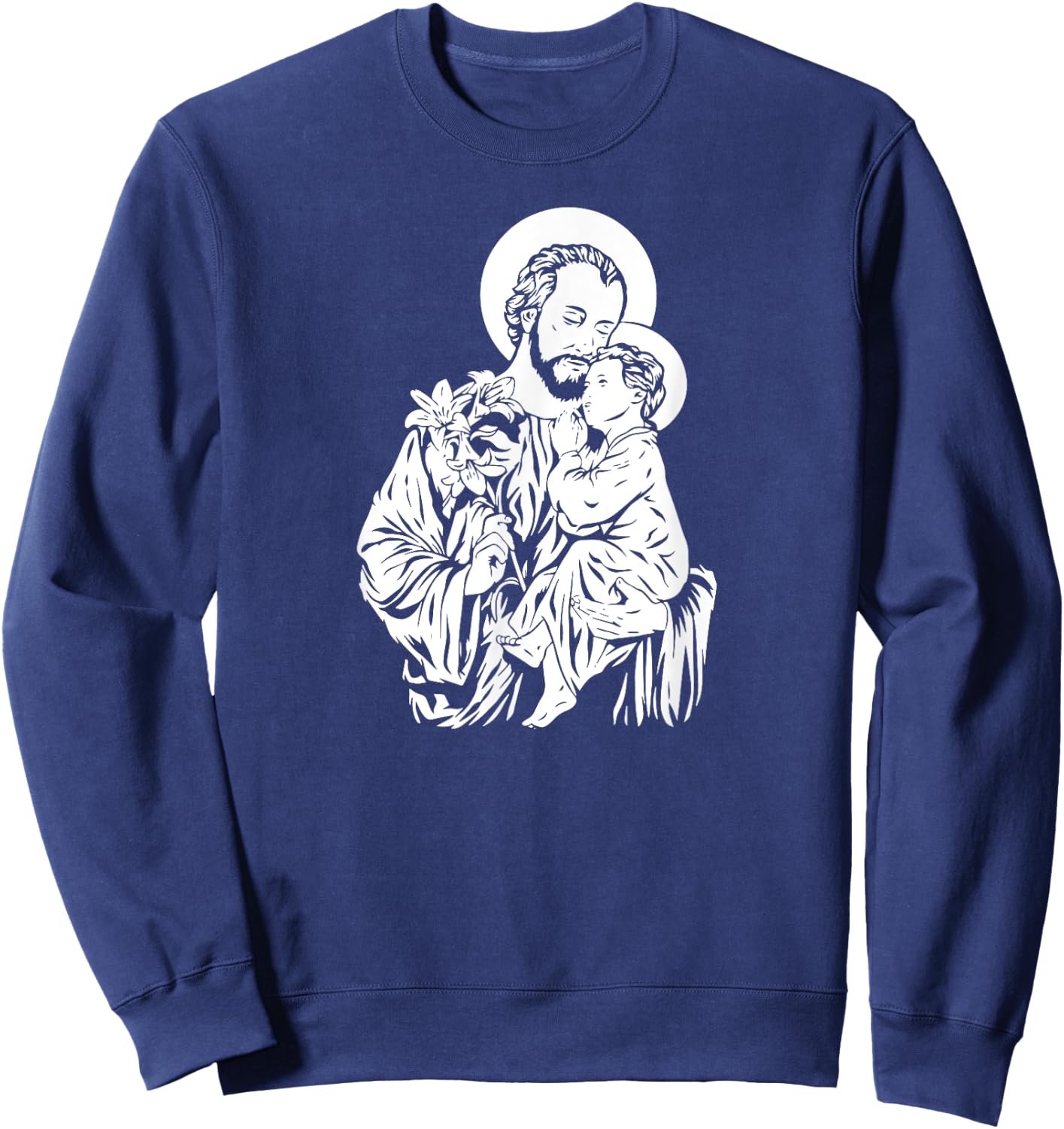 Saint Joseph Catholic Church Street, Joseph With Infant Sweatshirt - Sweatshirt | Navy