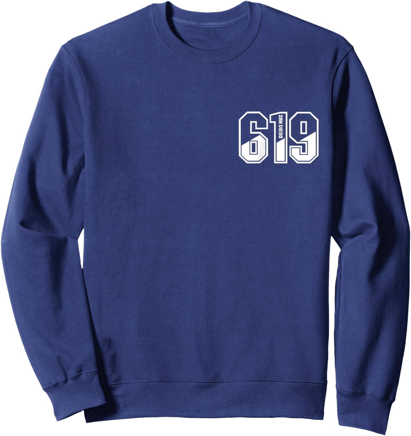 619 Area Code Pride Vintage San Diego California Sweatshirt - Sweatshirt | Navy