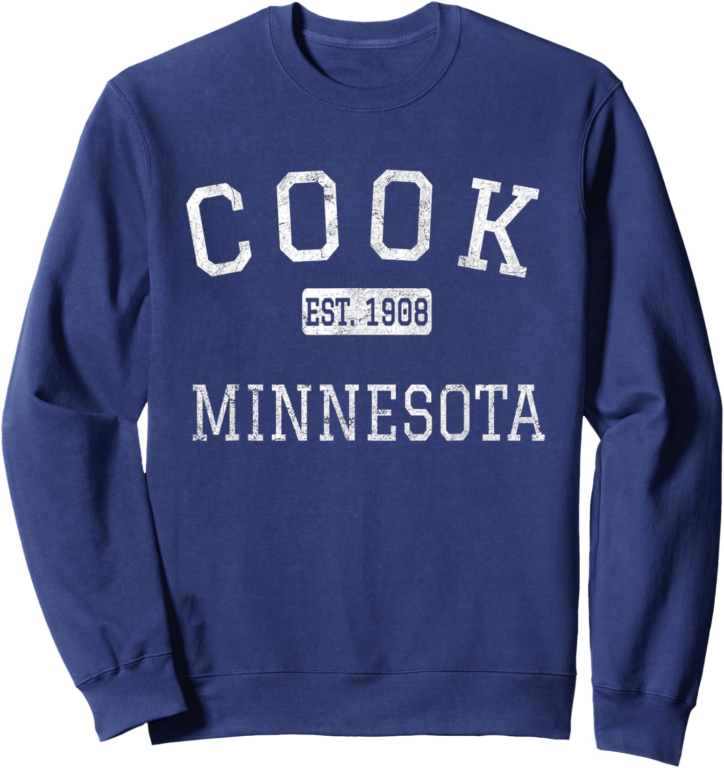 Cook Minnesota MN Vintage Sweatshirt - Sweatshirt | Navy