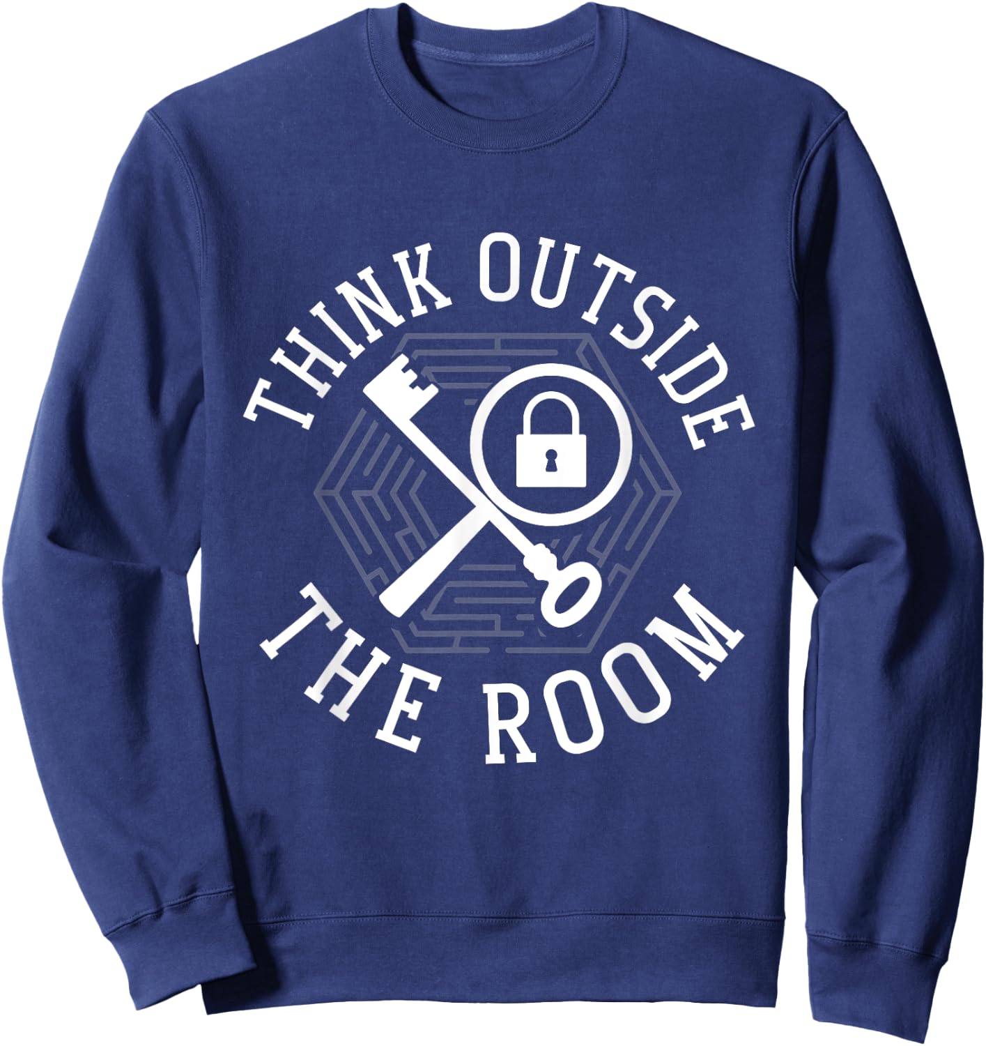 Escape Room Solving Mystery Think Outside The Room Sweatshirt - Sweatshirt | Navy