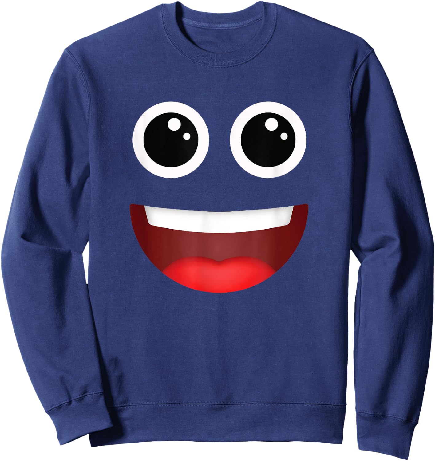 Funny Group Costume Halloween Team Outfit Poop Emoticon Sweatshirt - Sweatshirt | Navy