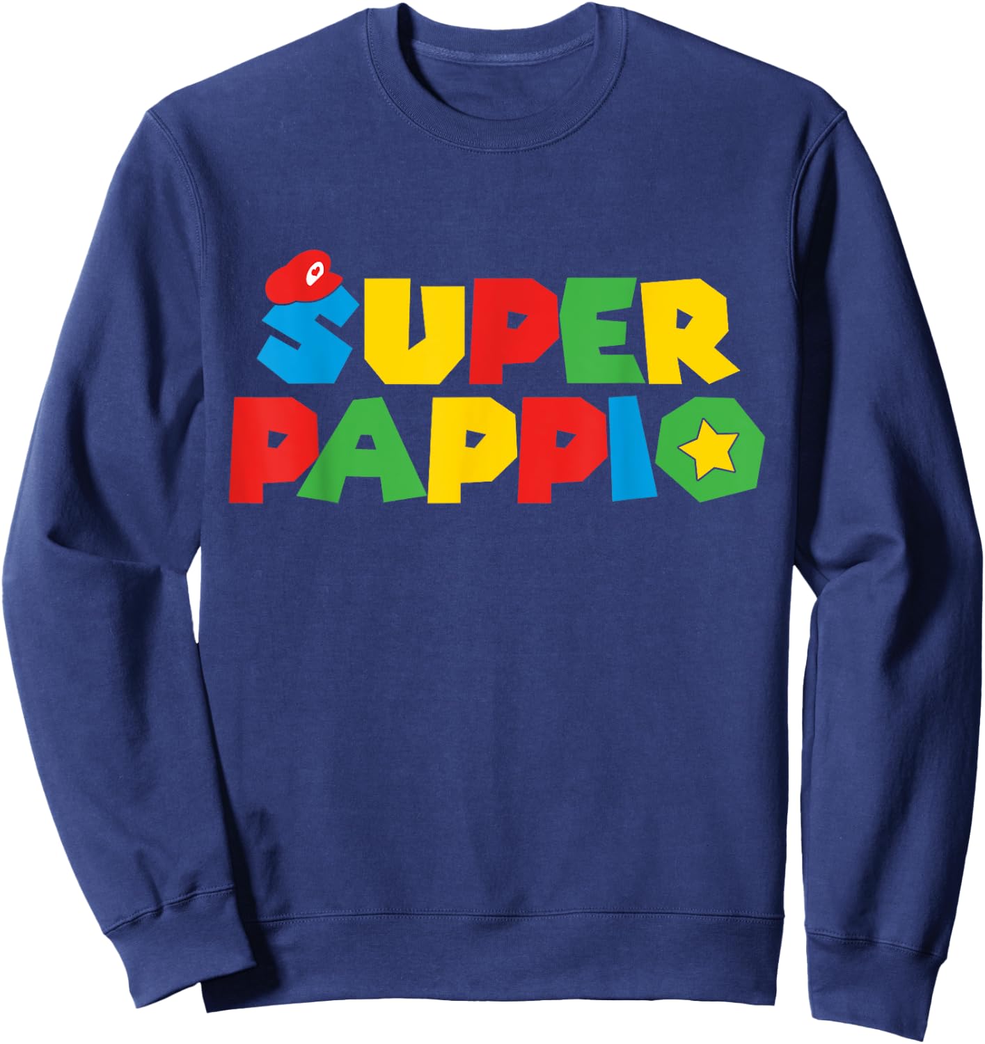Gaming King Papa: Lighthearted Granddad Family Match Attire Sweatshirt - Sweatshirt | Navy
