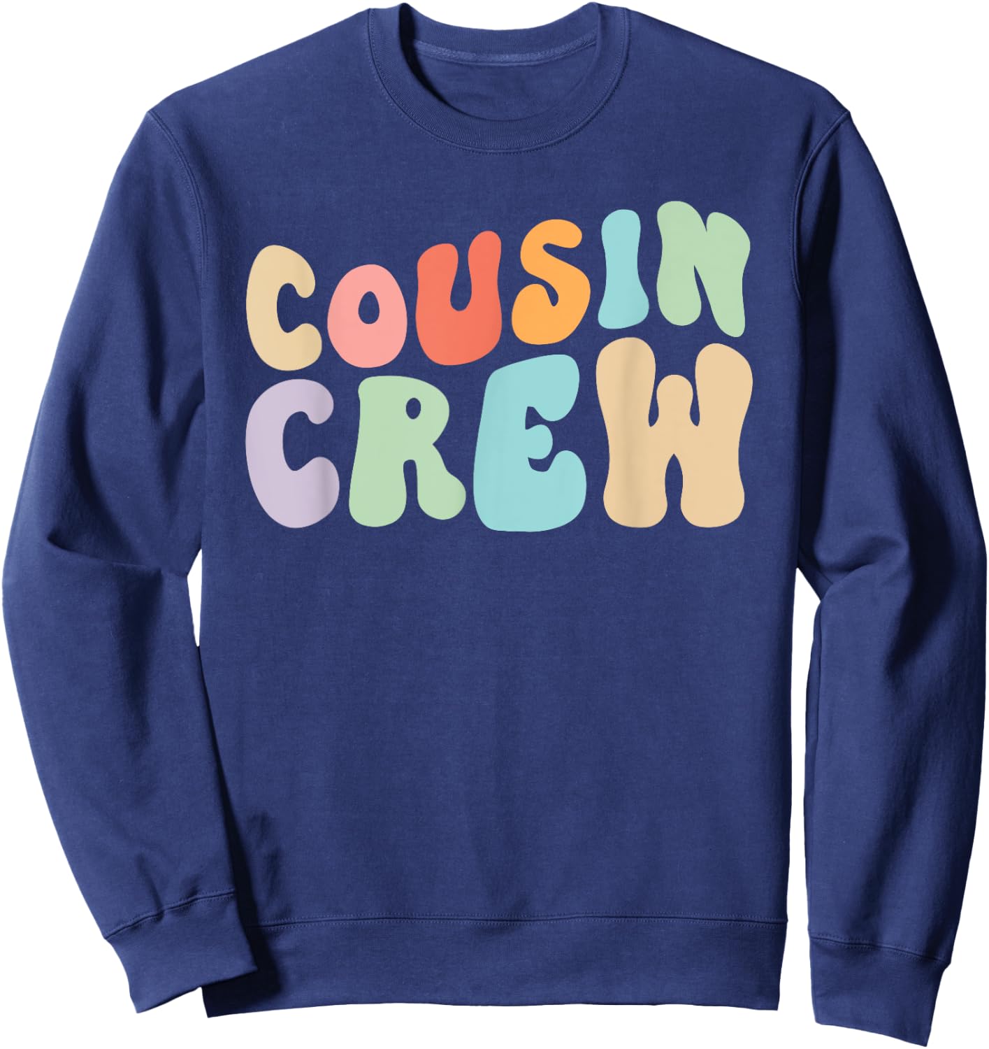 Vintage Cousin Crew Groovy Retro Design Family Matching Cool Sweatshirt - Sweatshirt | Navy