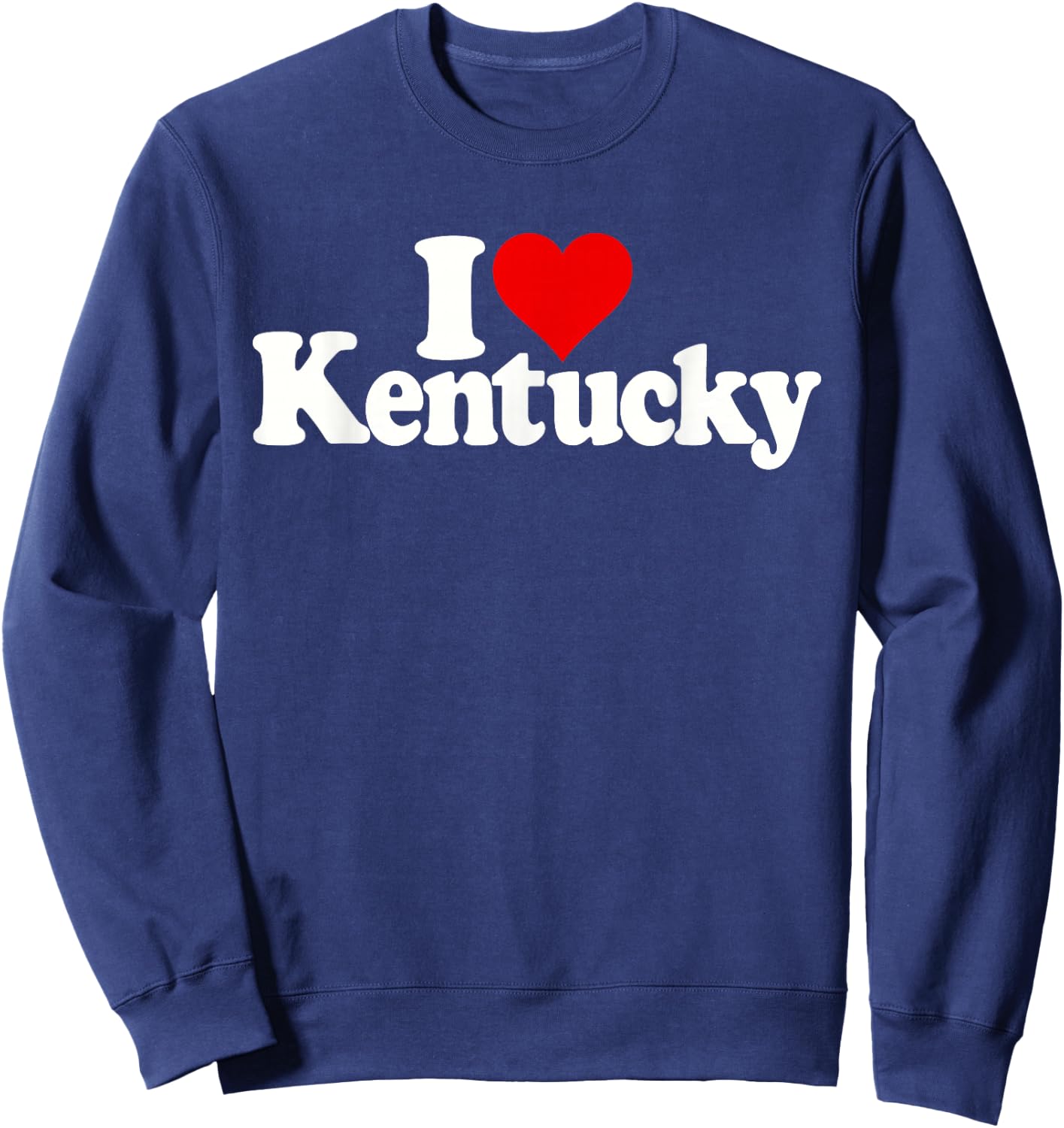 I Love Heart Kentucky Ky Sweatshirt - Sweatshirt | Navy