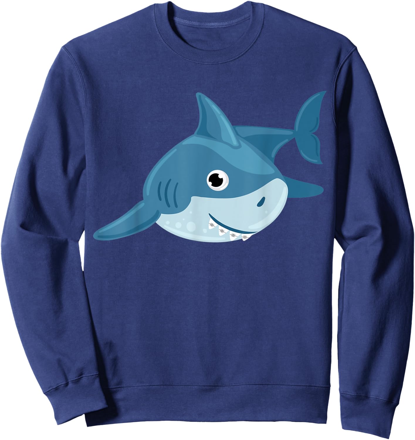 Shark Smiling Braces shirt, Orthodontist Sweatshirt - Sweatshirt | Navy