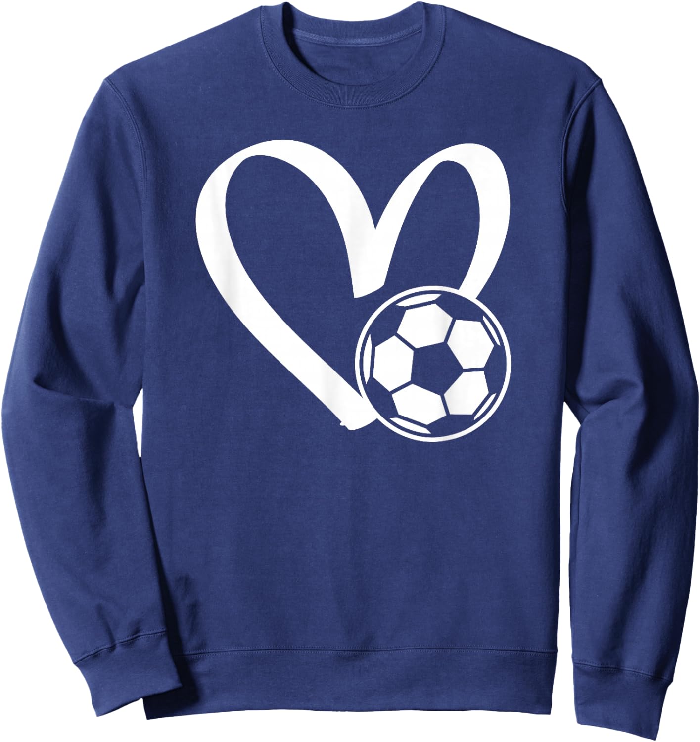 Soccer Ball Heart Sweatshirt - Sweatshirt | Navy