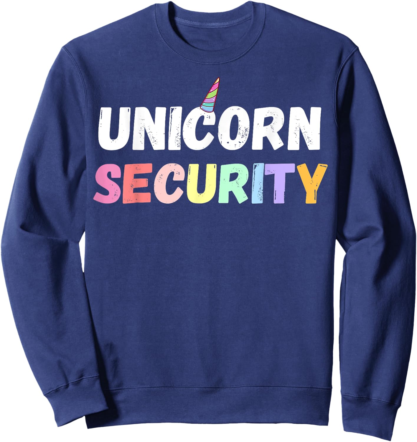 Halloween Mother Daughter Costume Unicorn Security Dad Mom Sweatshirt - Sweatshirt | Navy