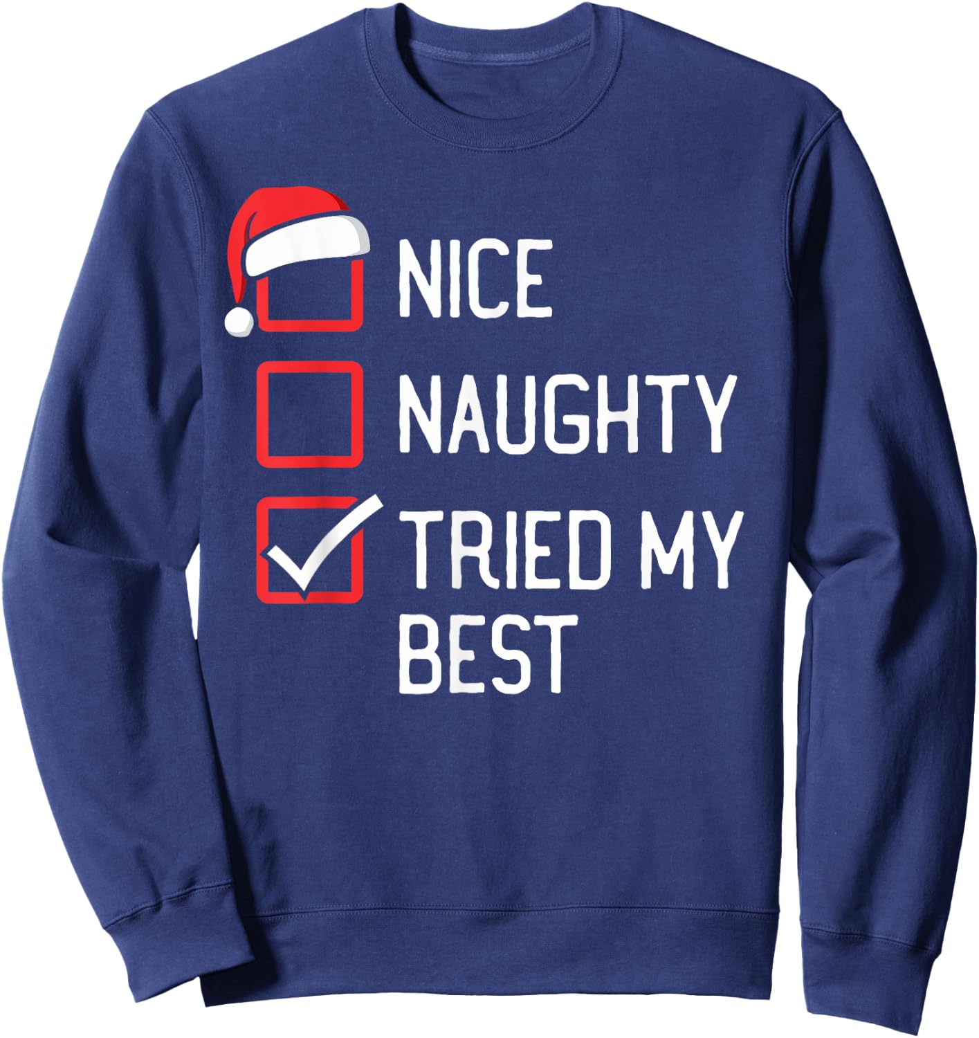 The List Group Family Matching Shirts By HumorPack Kids to Adults Black Modern Casual Letter Print Sweatshirt - Sweatshirt | Navy