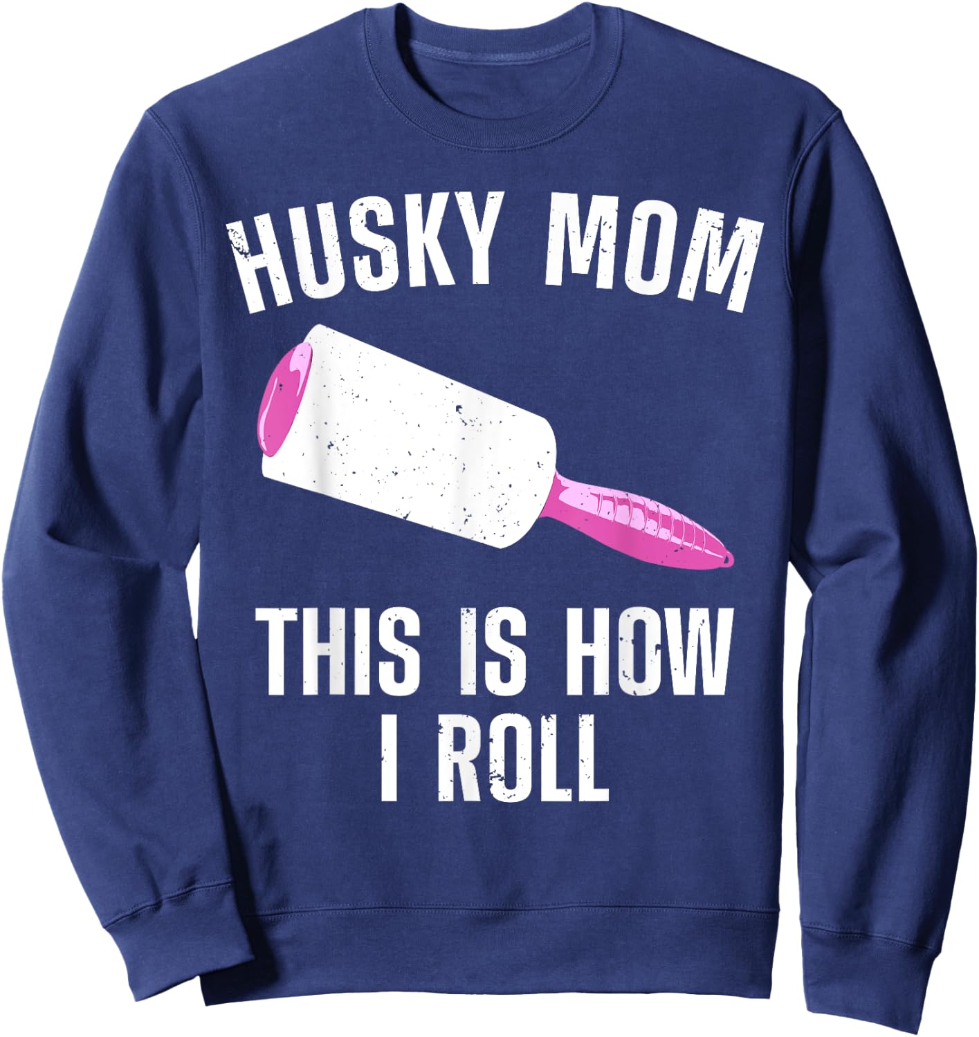 Best Husky Mom Girls Alaskan Siberian Huskies Dog Sweatshirt - Sweatshirt | Navy