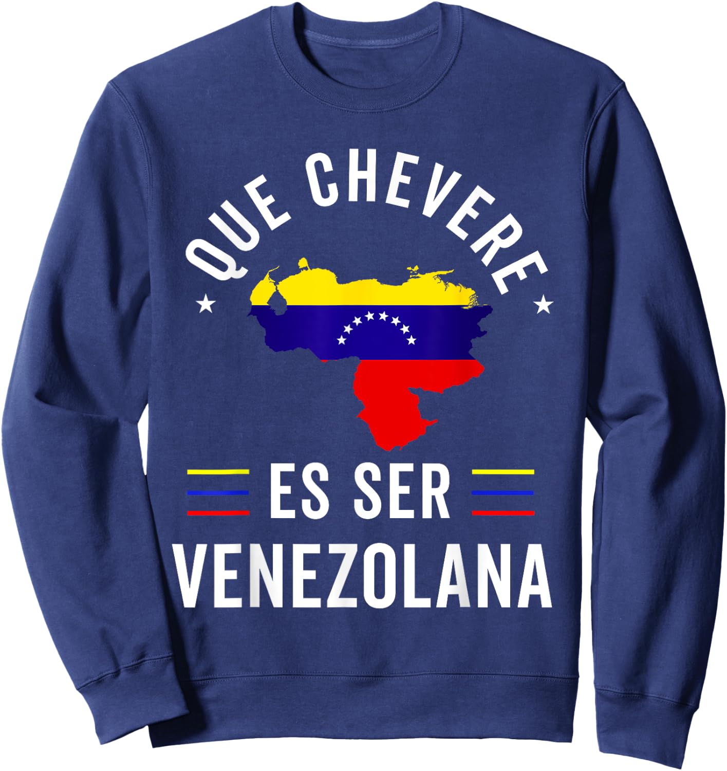 Venezuela Flag Pride Bandera Venezolana Camiseta Mujer Girl Sweatshirt - Sweatshirt | Navy