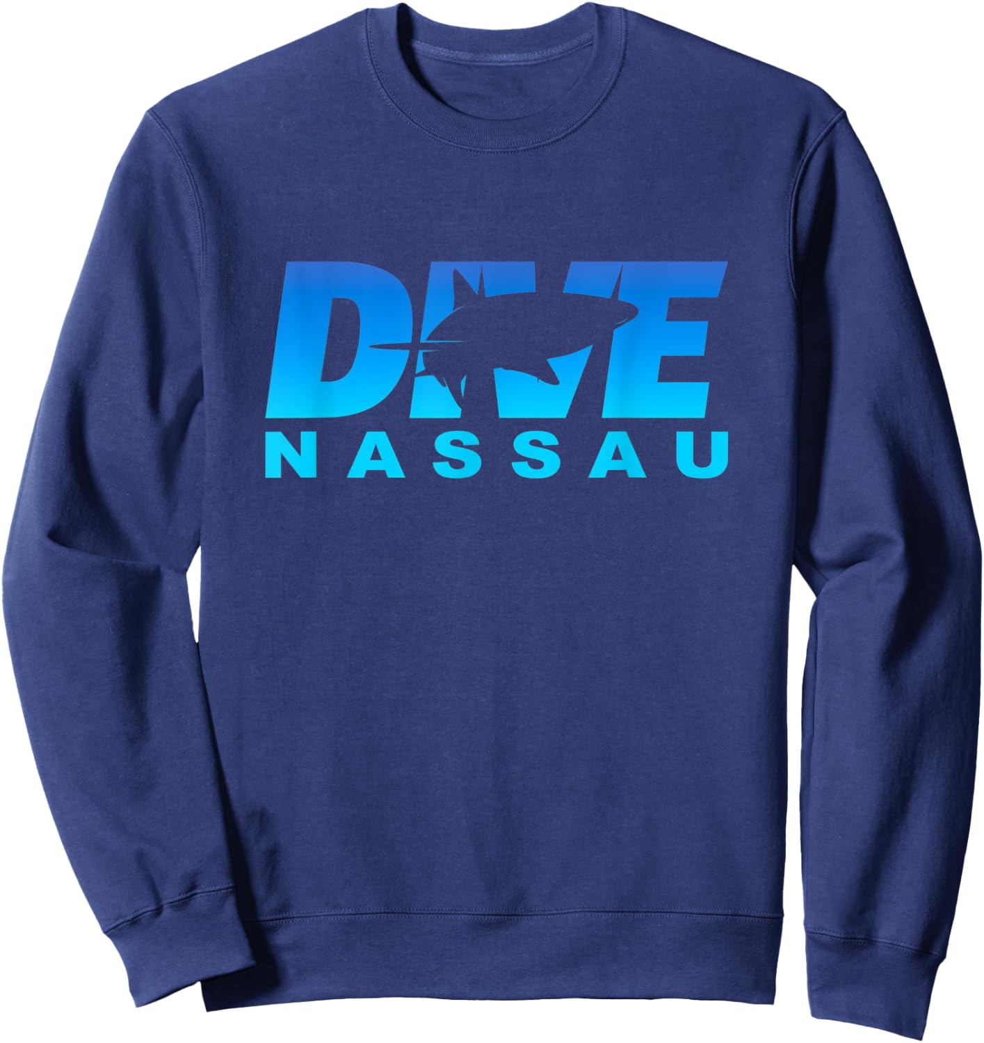 Dive Nassau with Shark, Scuba Diving at Nassau Sweatshirt - Sweatshirt | Navy