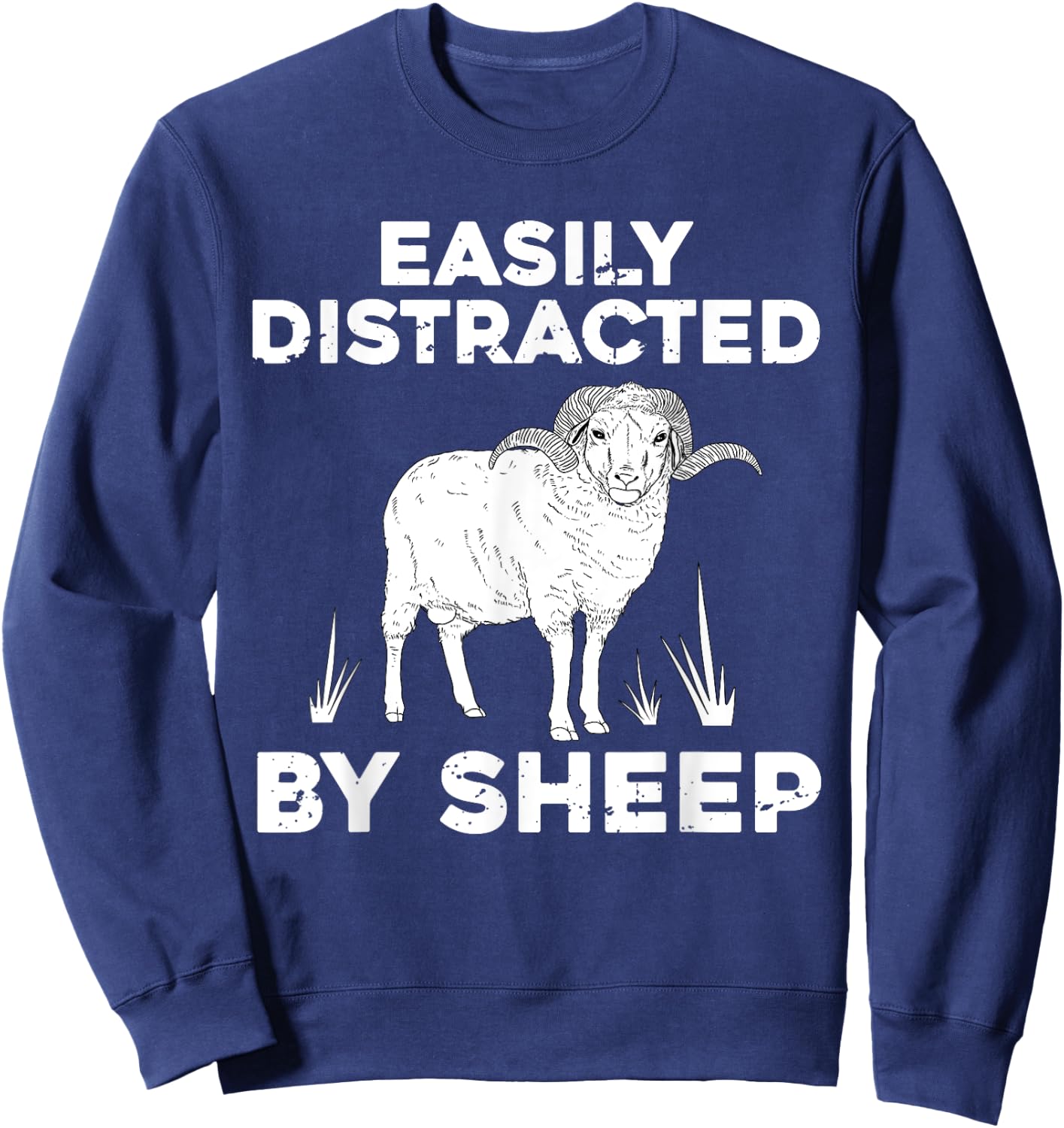 Cute Sheep Women Lamb Farm Animal Farmer Sheep Lover Sweatshirt - Sweatshirt | Navy
