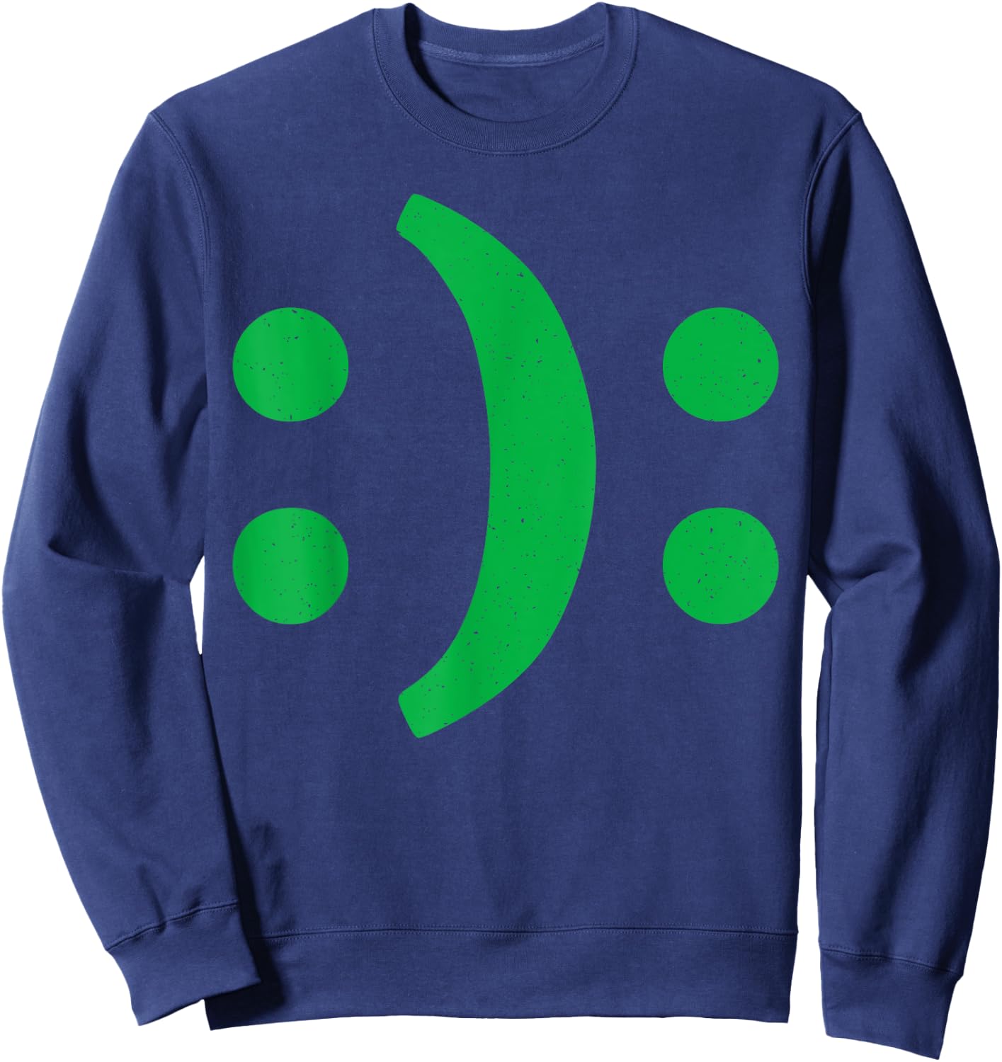 Minimal art Of Happy Sad Face For Bipolar Disorder Awareness Sweatshirt - Sweatshirt | Navy