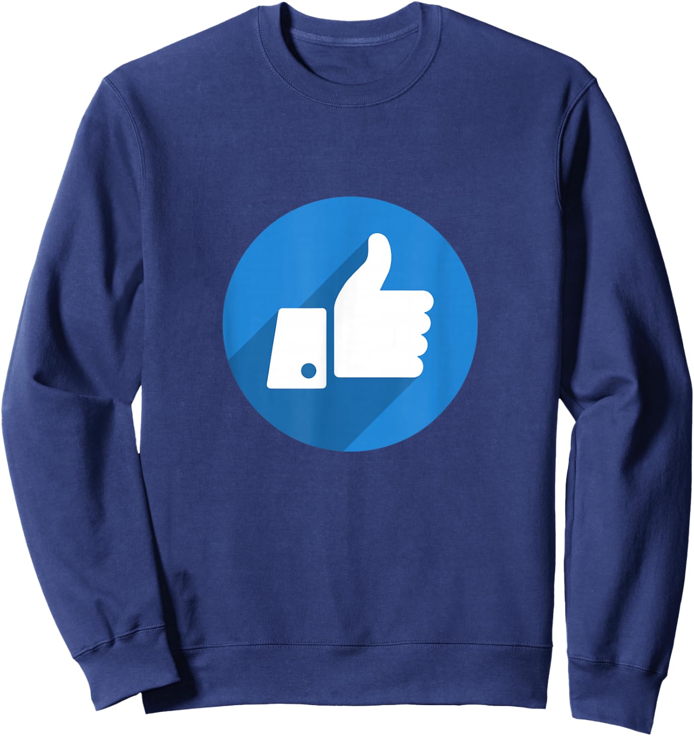 Thumbs Up Like Face Book Icon Sweatshirt - Sweatshirt | Navy