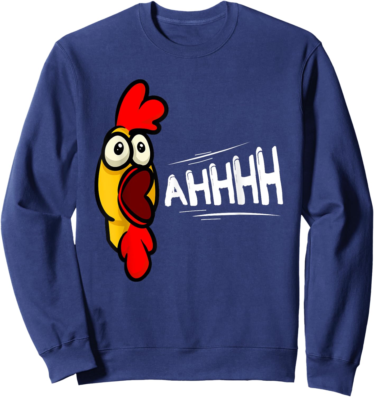 Rubber Chicken Costume AHHHH Toy Rubber Chicken Sweatshirt - Sweatshirt | Navy