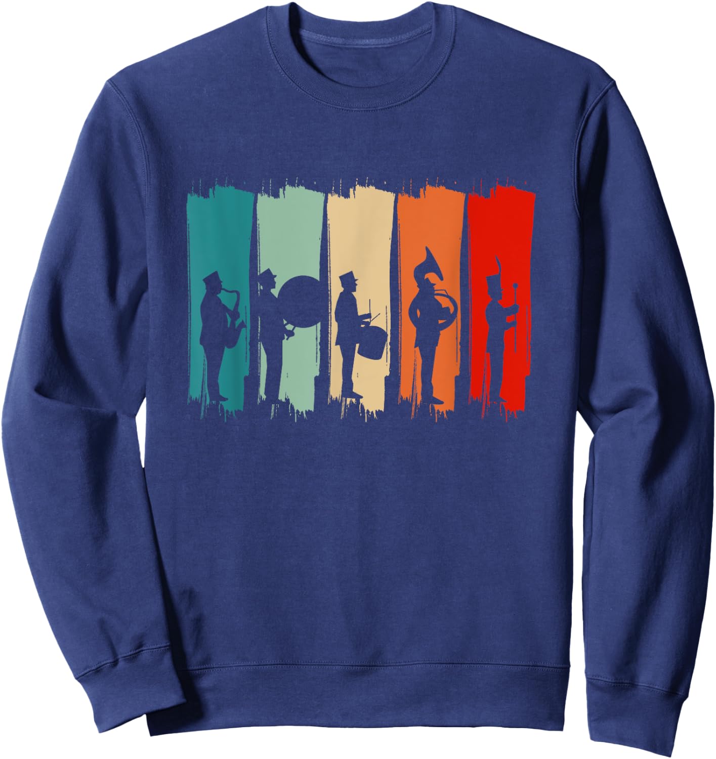 Vintage Band Instruments Band Member Marching Band Sweatshirt - Sweatshirt | Navy