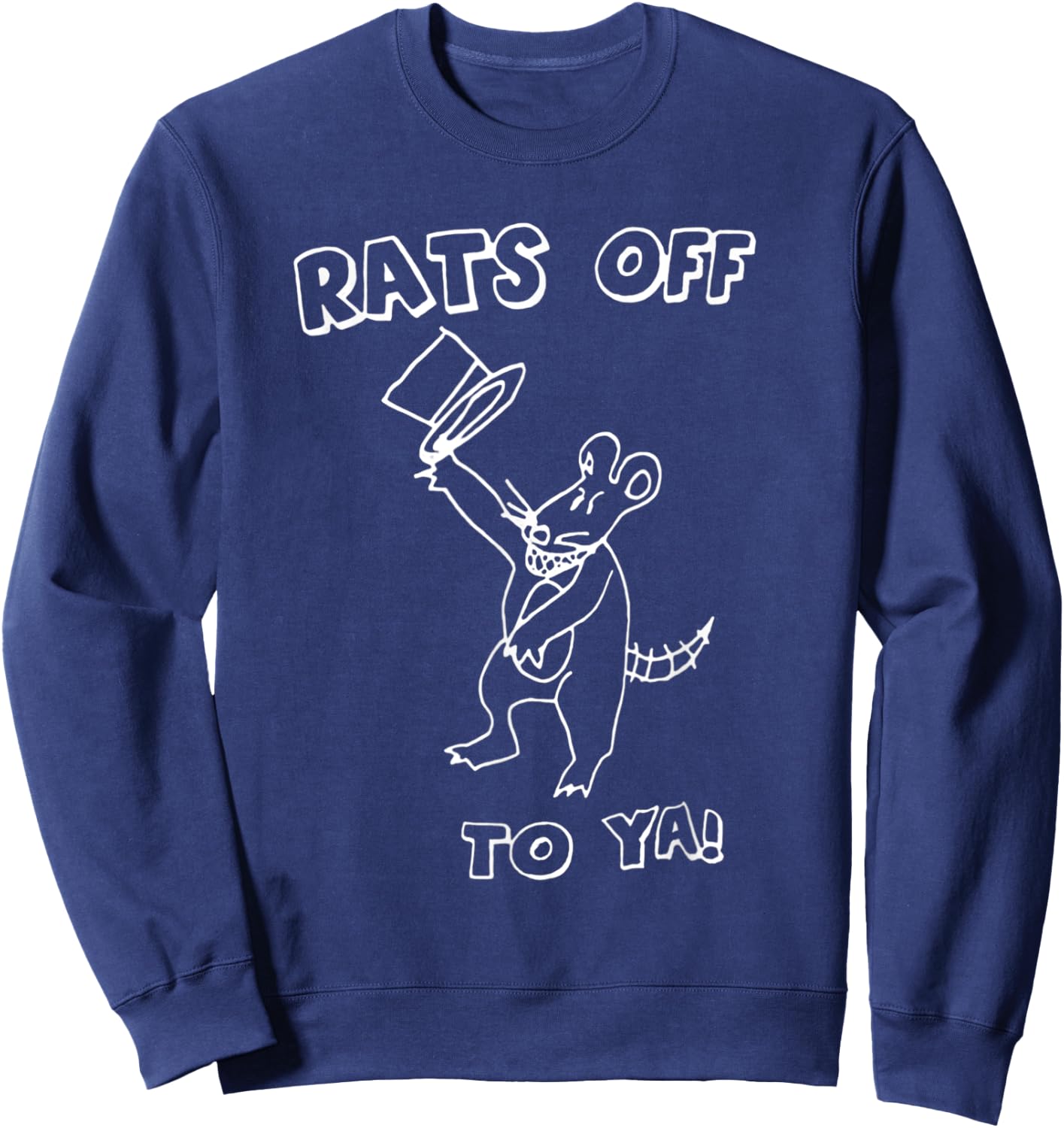 Funny Rat Off To Ya Mouse Costume Sweatshirt - Sweatshirt | Navy