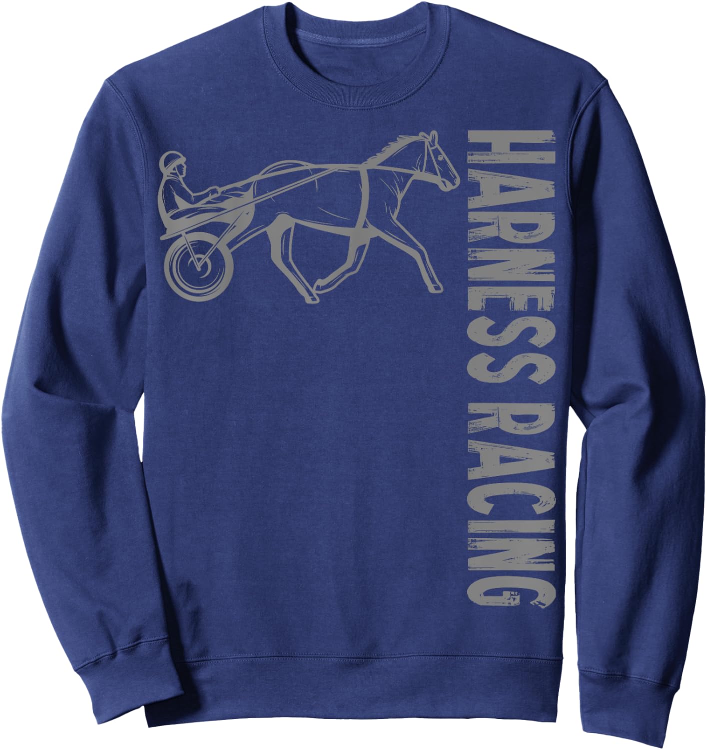Horse Lover Sports Harness Racing Sweatshirt - Sweatshirt | Navy