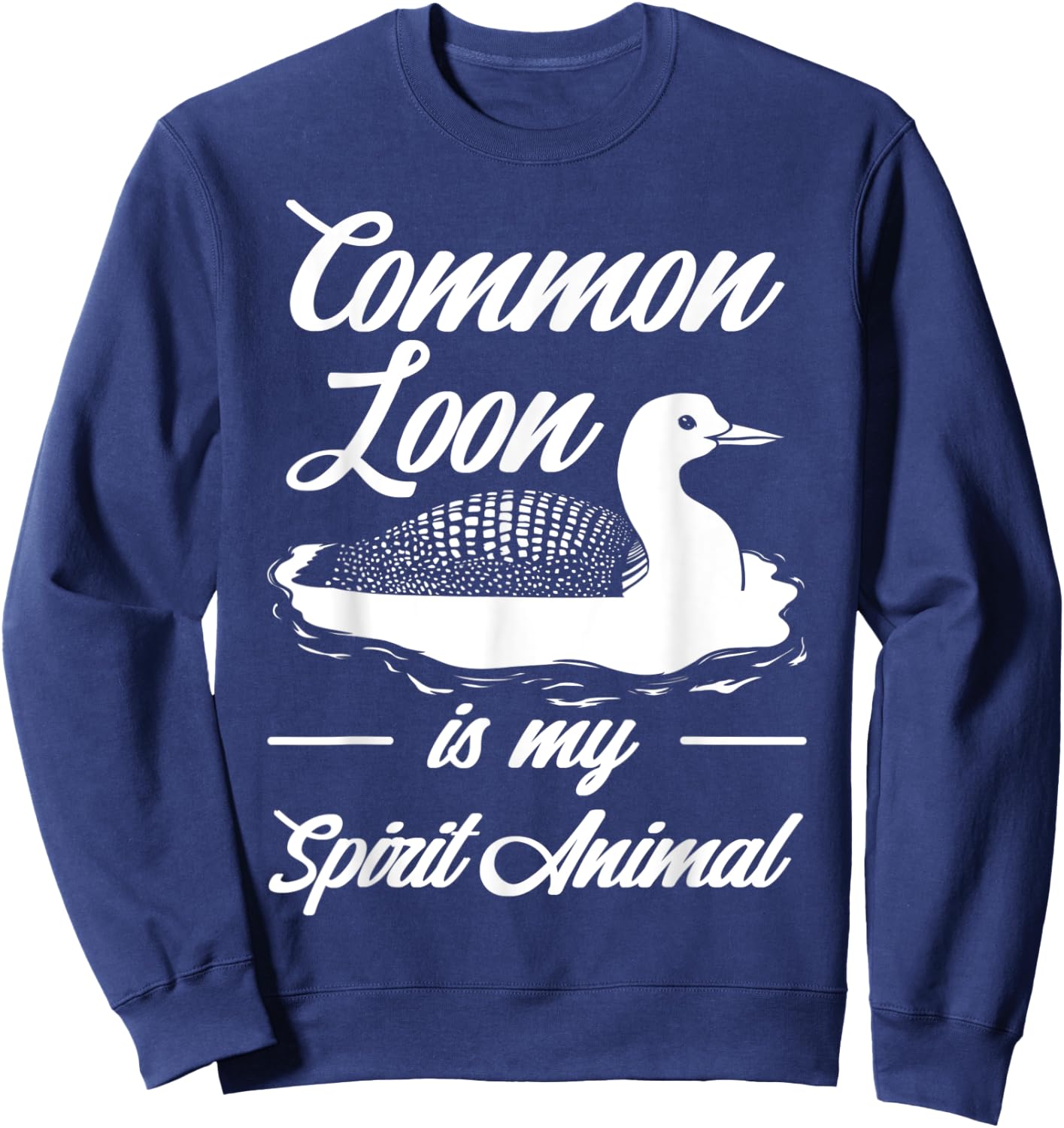 Common Loon Bird Ducks Funny Cute Sweatshirt - Sweatshirt | Navy