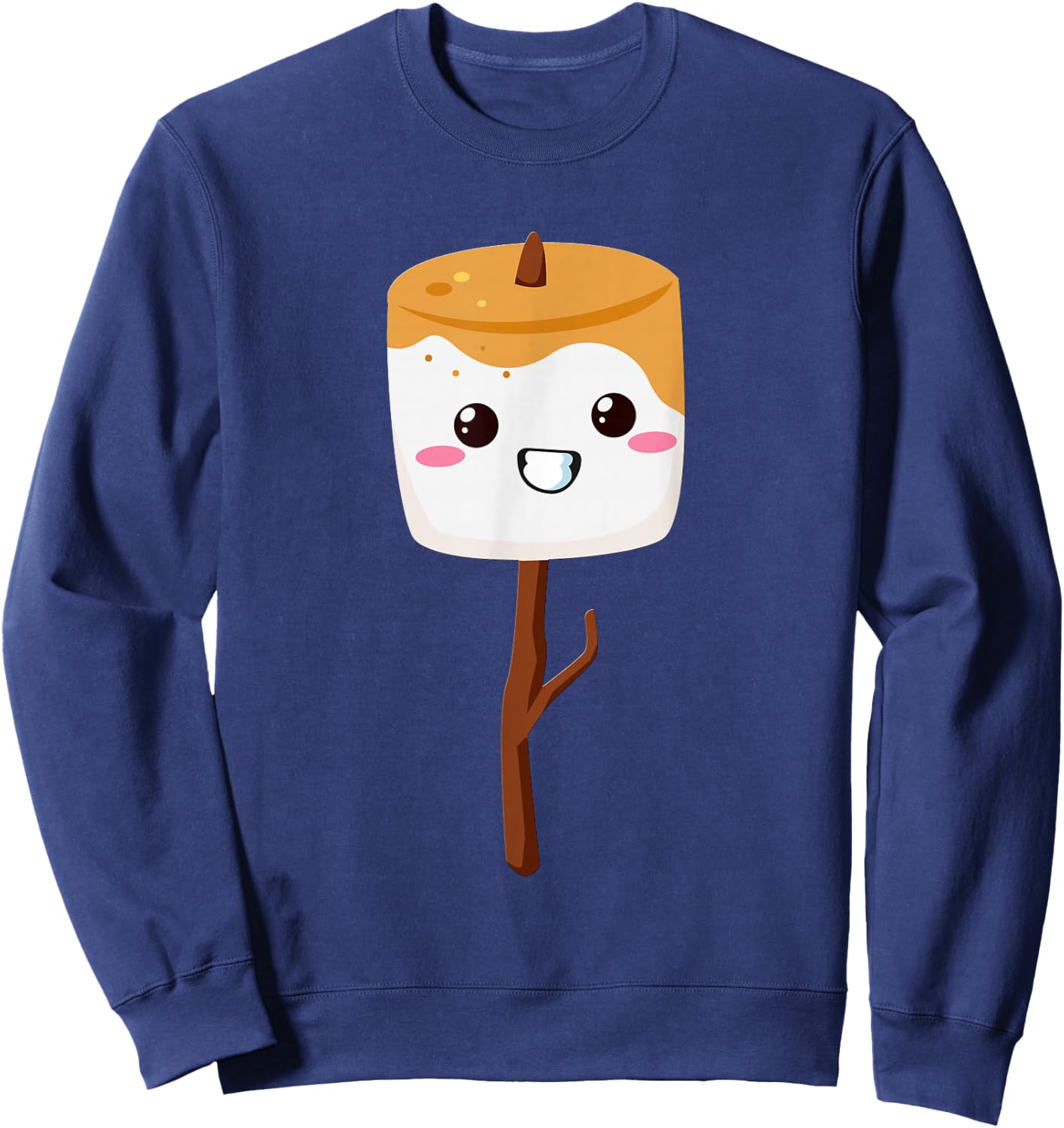 Kawaii Halloween Group Costume S'mores Marshmallow Sticks Sweatshirt - Sweatshirt | Navy