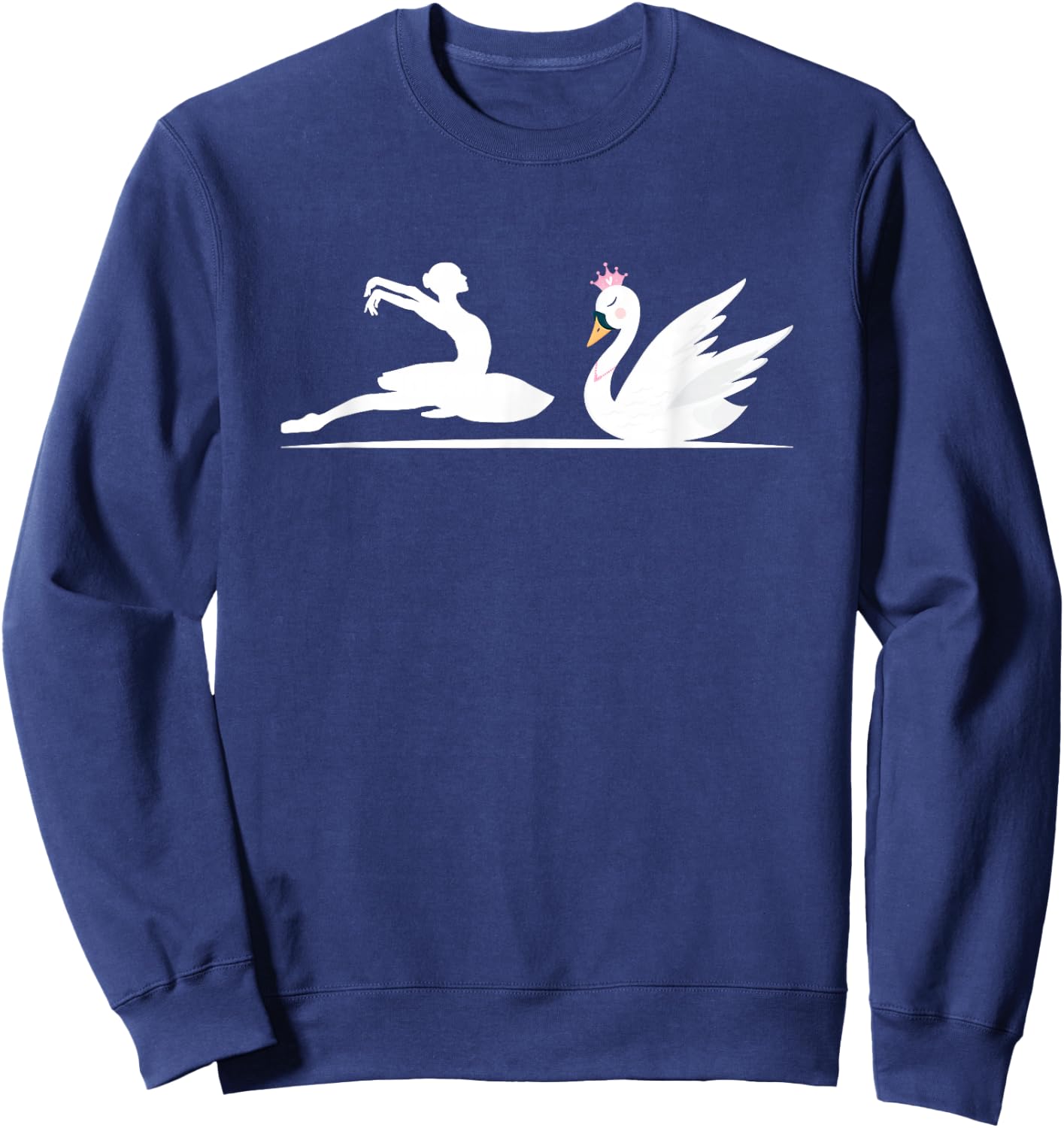 Swan Queen Ballet | Waterfowl | Swan Lovers Sweatshirt - Sweatshirt | Navy