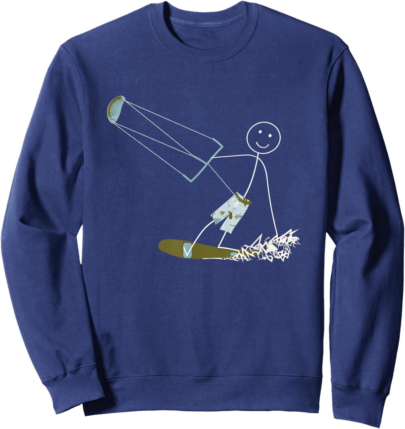 Funny Kiteboarding Design Boys Kitesurfing Sweatshirt - Sweatshirt | Navy