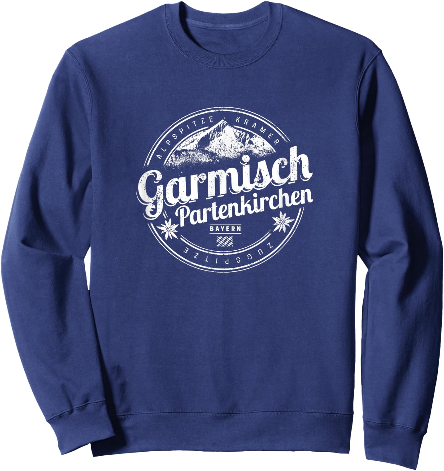 Garmisch Partenkirchen Bavaria Vintage Alps Germany Souvenir Sweatshirt - Sweatshirt | Navy