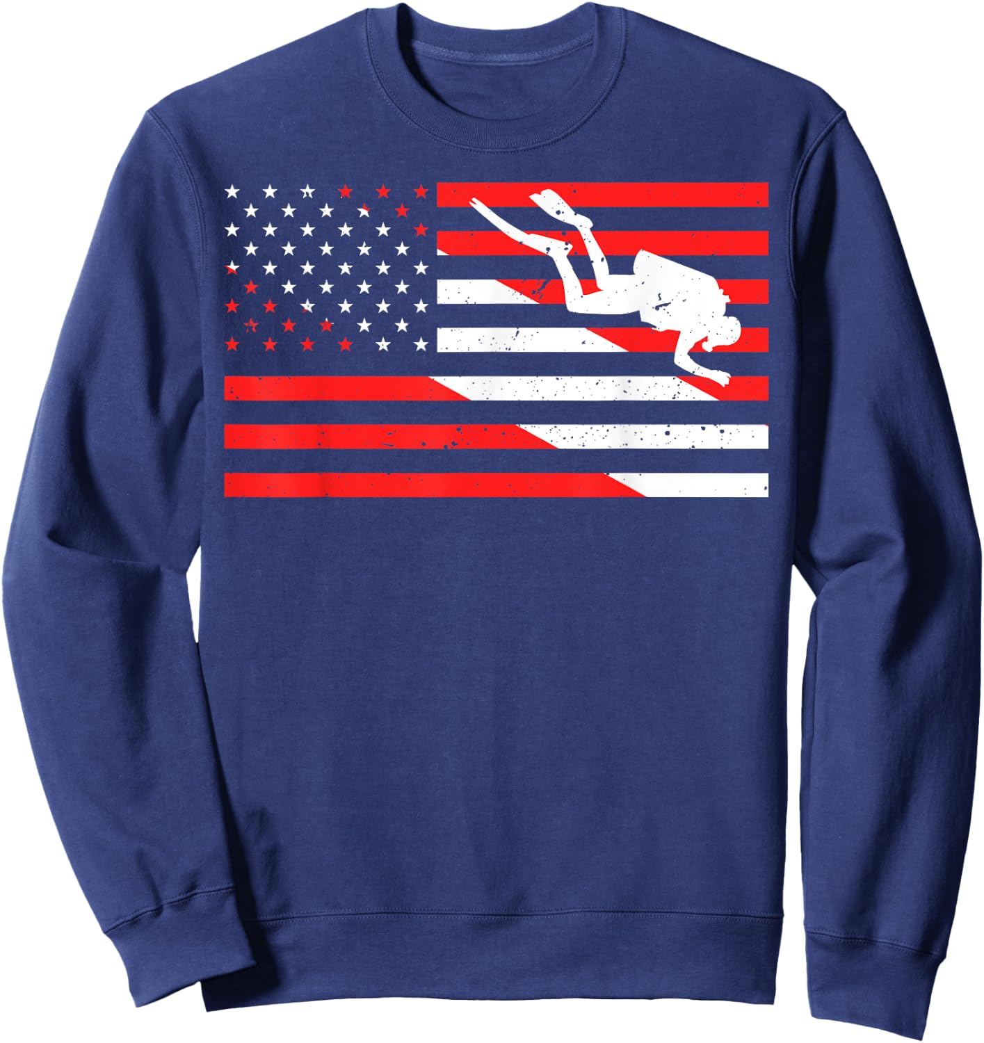 Funny Scuba Diving Design Scuba Dive Flag Professional Diver Sweatshirt - Sweatshirt | Navy