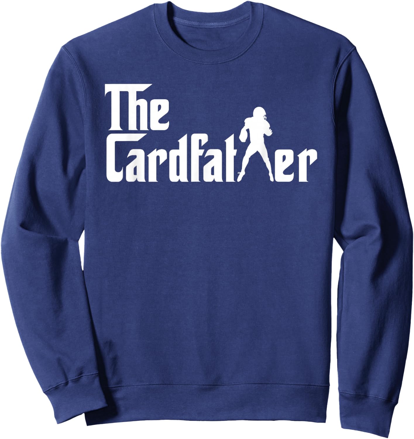 The Cardfather Funny Football Card Collector - -Adults/Kids - Black - Small - Short Sleeve - - Modern - Fun - Football - Baseball Sweatshirt - Sweatshirt | Navy