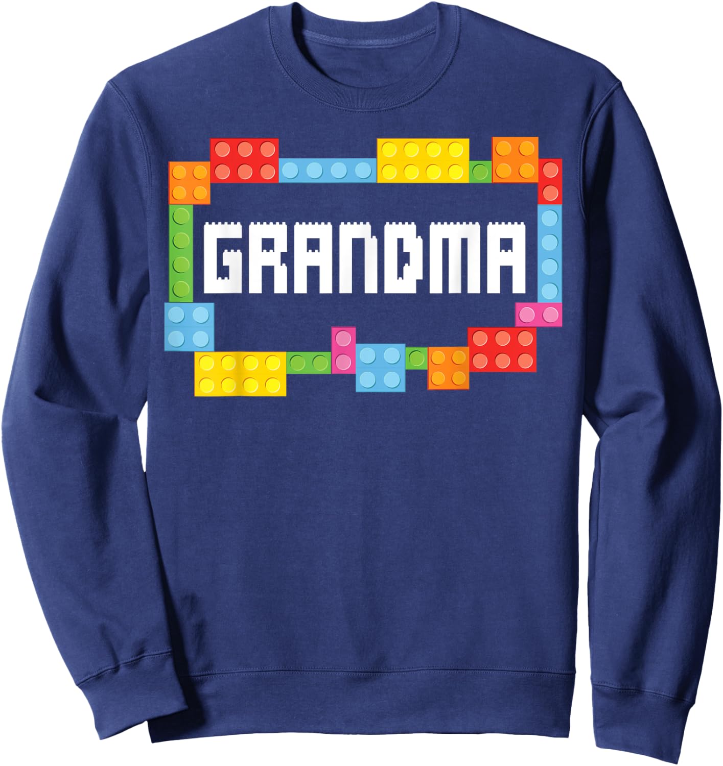 Master builder Grandma Bricks Blocks Building Family Set Sweatshirt - Sweatshirt | Navy