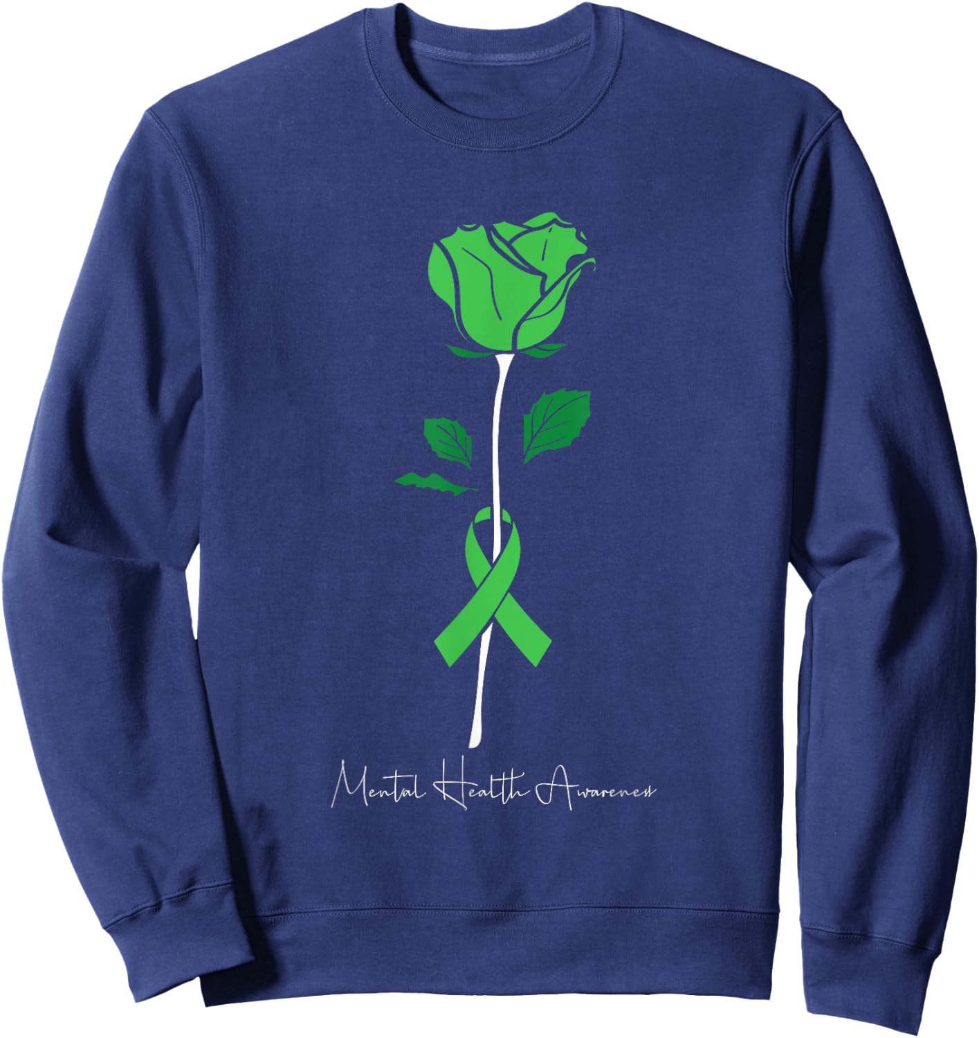 Mental Health Awareness Warrior Counselor Therapist Sweatshirt - Sweatshirt | Navy