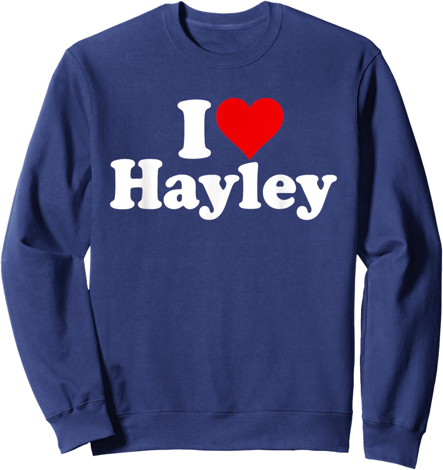 I Love Heart Hayley Sweatshirt - Sweatshirt | Navy