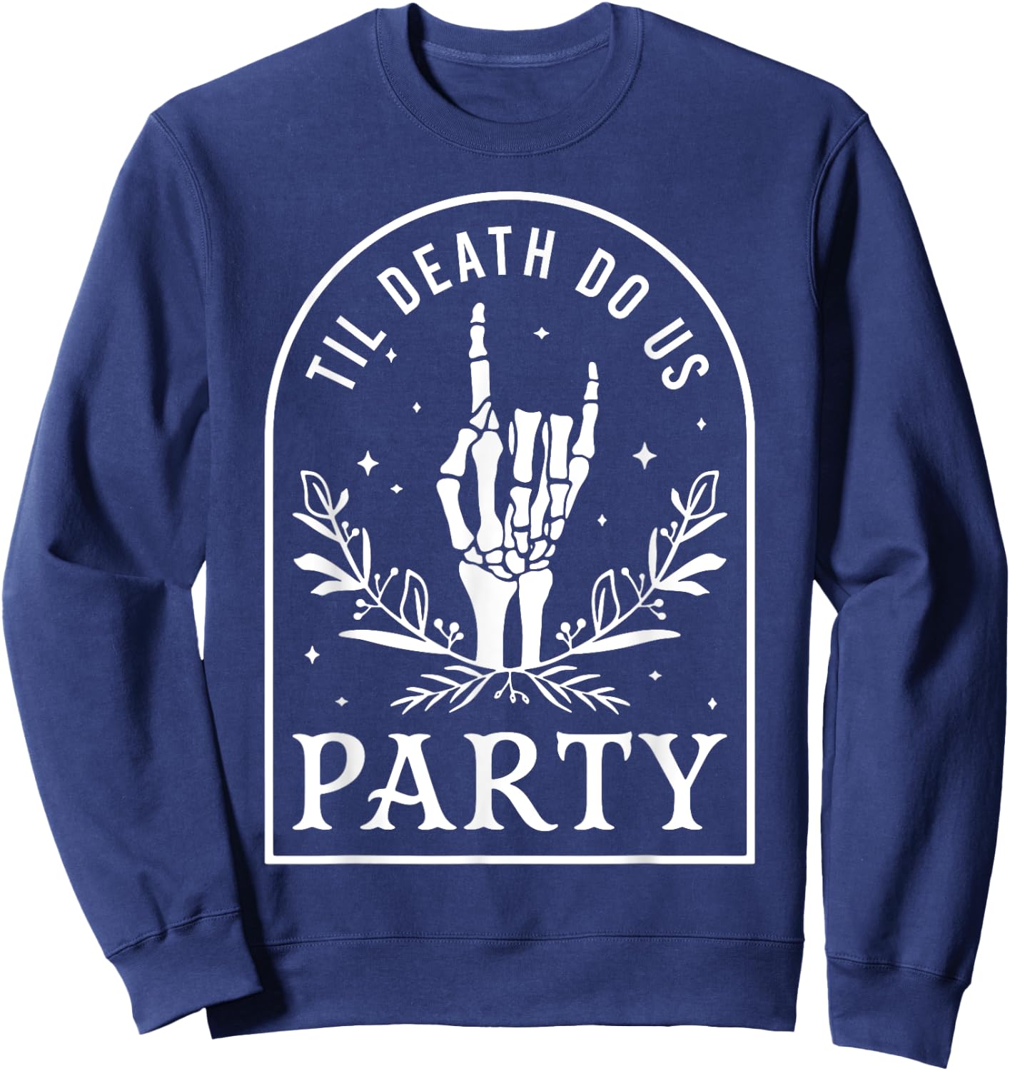 Til Death Do Us Party Retro Halloween Bachelorette Matching Sweatshirt - Sweatshirt | Navy